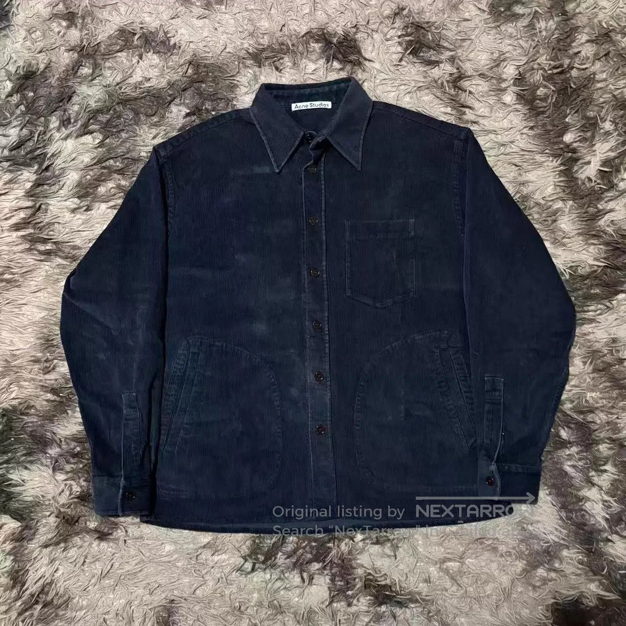 Acne Studios Black Button-Up Shirt with Chest & Side Pockets. Size US S / EU 44-46 / 1 - 1 Thumbnail