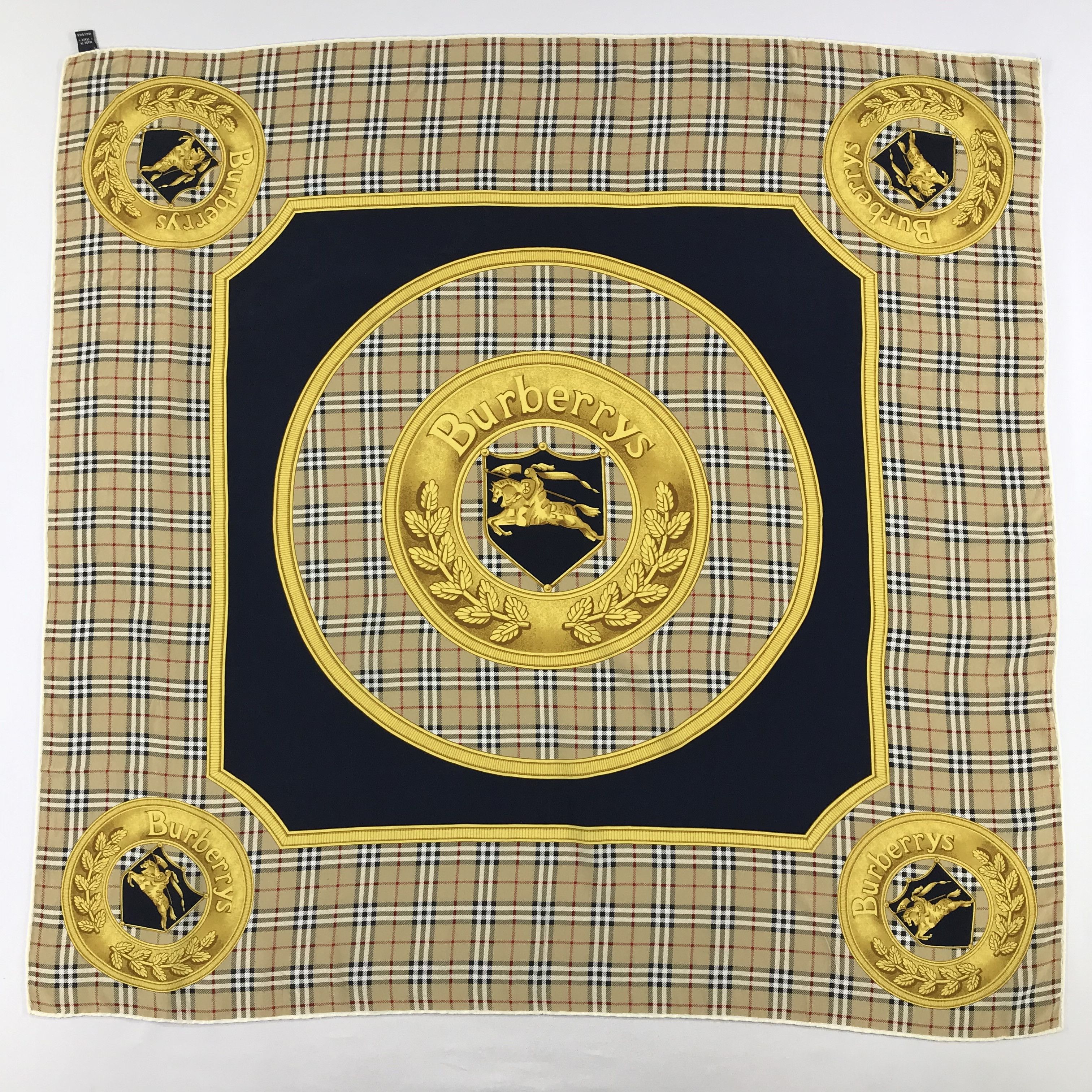 Burberry Vintage Burberry Silk Scarf - S2395 Size ONE SIZE - 1 Thumbnail