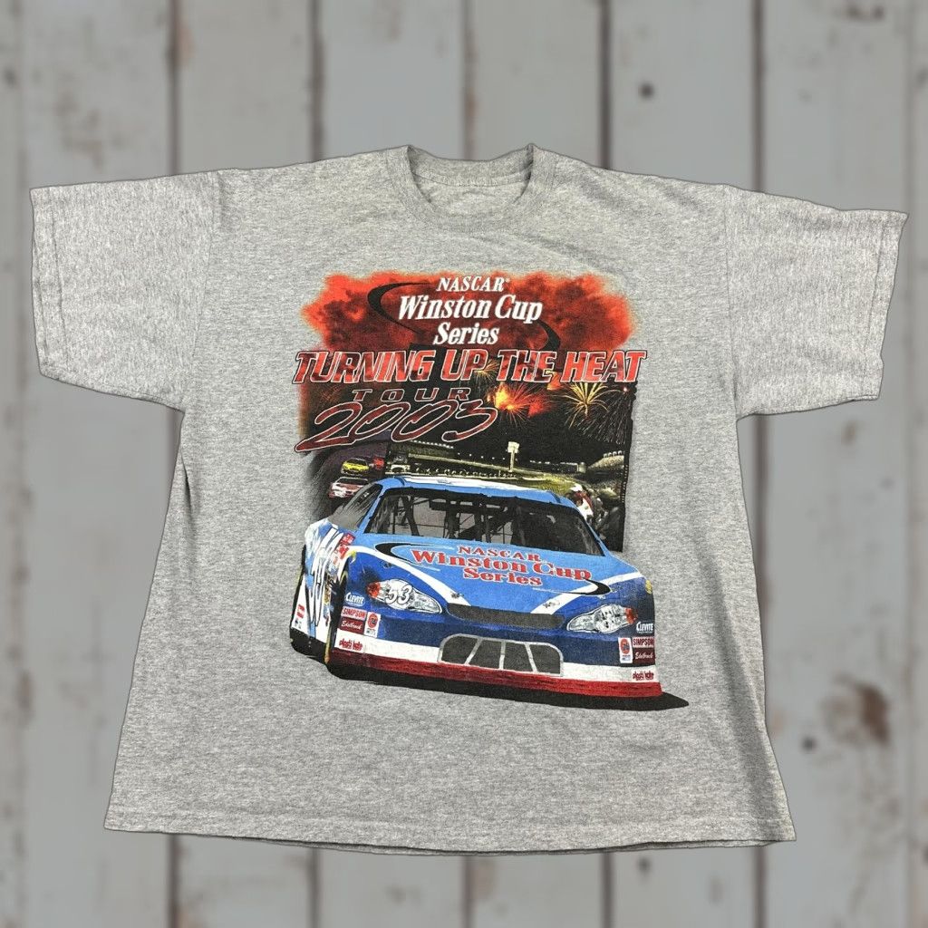 Chase Authentics VINTAGE Chase Authentics NASCAR Winston Cup Shirt Mens XL Gray Turning Up Heat Tour 2003 00s Size US XL / EU 56 / 4 - 1 Thumbnail