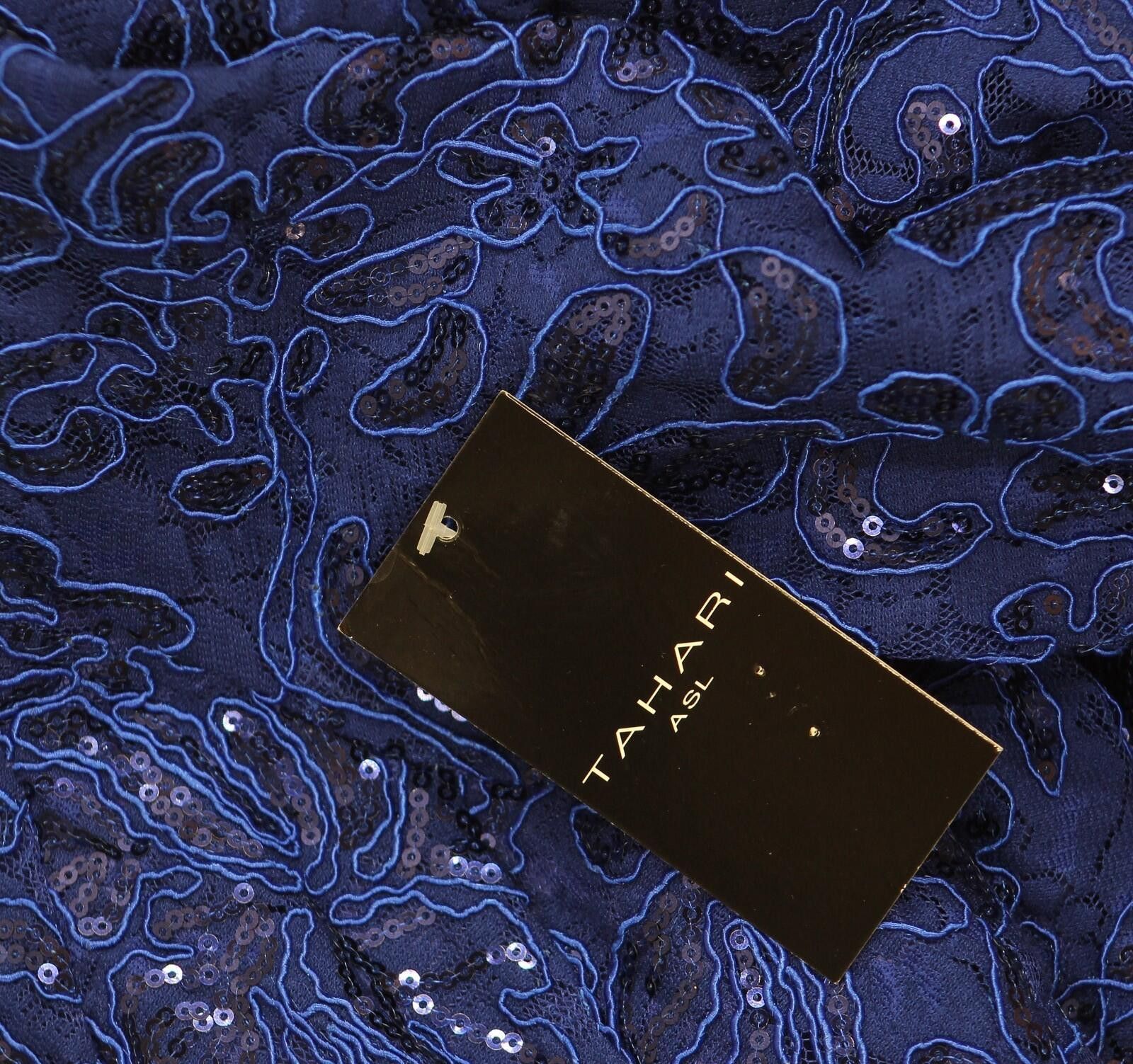 Other Nwt Tahari Asl Embroidered Gown Dress Deep Royal Blue 8 Size M / US 6-8 / IT 42-44 - 3 Thumbnail