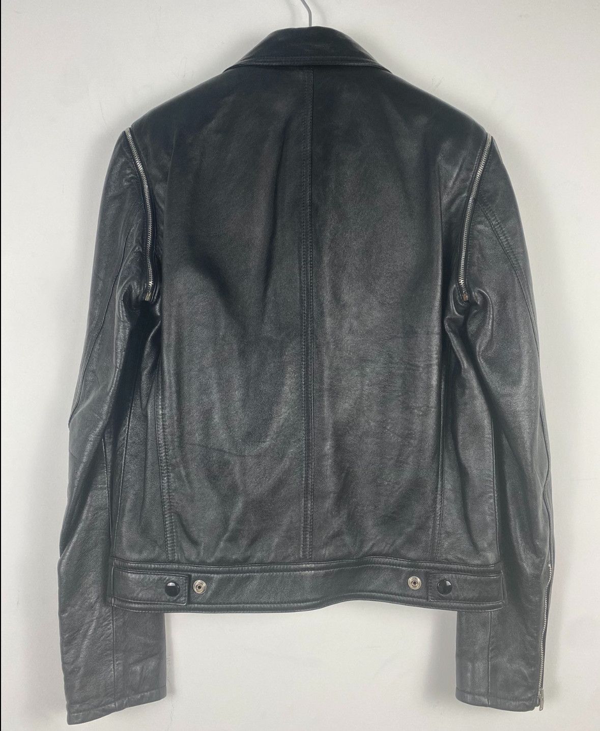 saint laurent leather jacket with five zippers