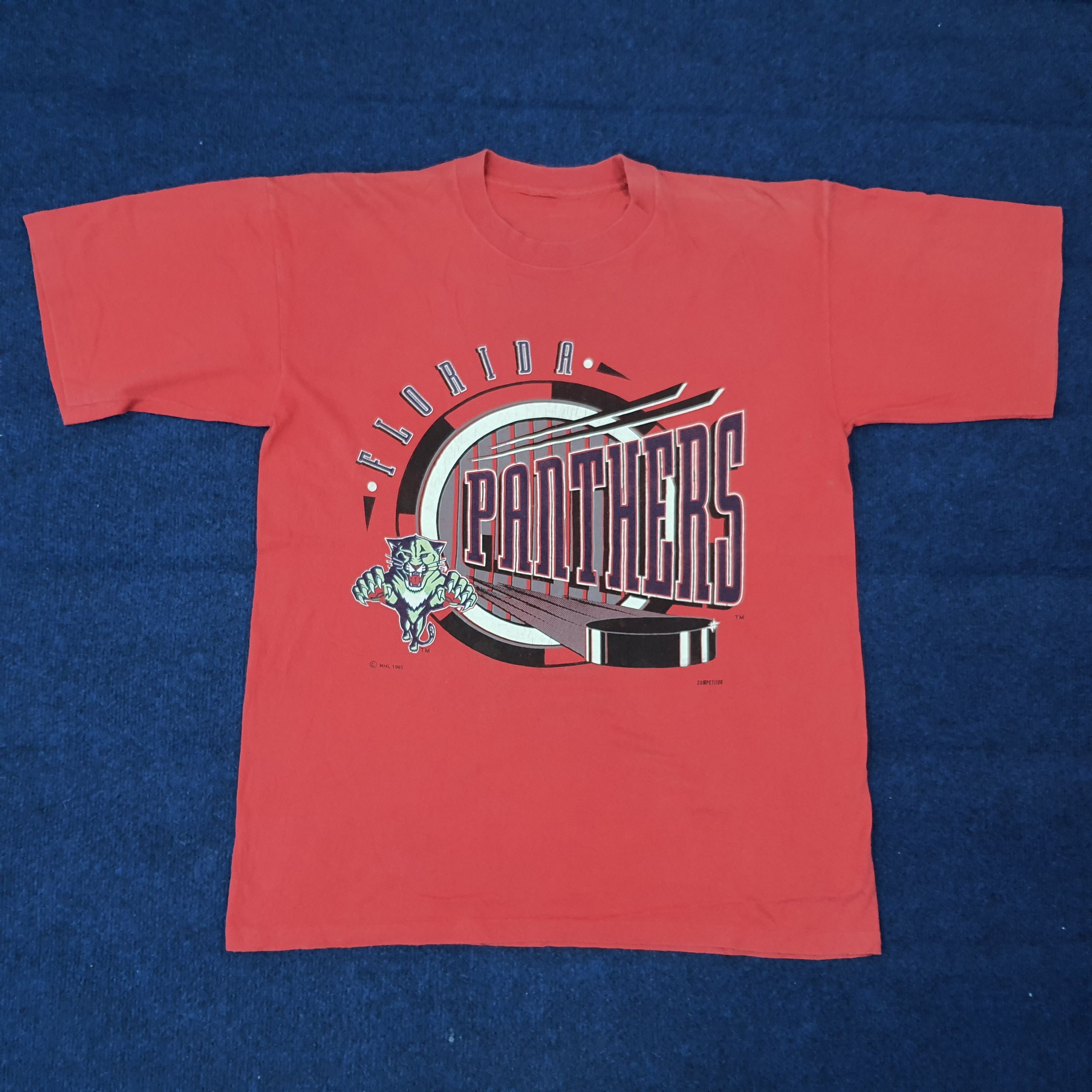 Vintage Vintage 90s Florida Panthers NHL T-Shirt C276N65 Size US L / EU 52-54 / 3 - 1 Thumbnail