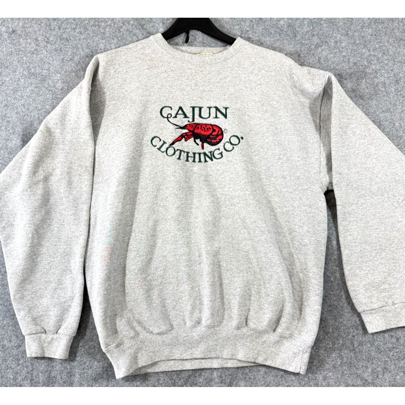 Vintage VINTAGE Cajun Clothing Co. Sweatshirt Mens XL Gray Embroidered Crew Neck USA 90s Vintage Mens Sweatshirt Size US XL / EU 56 / 4 - 2 Thumbnail