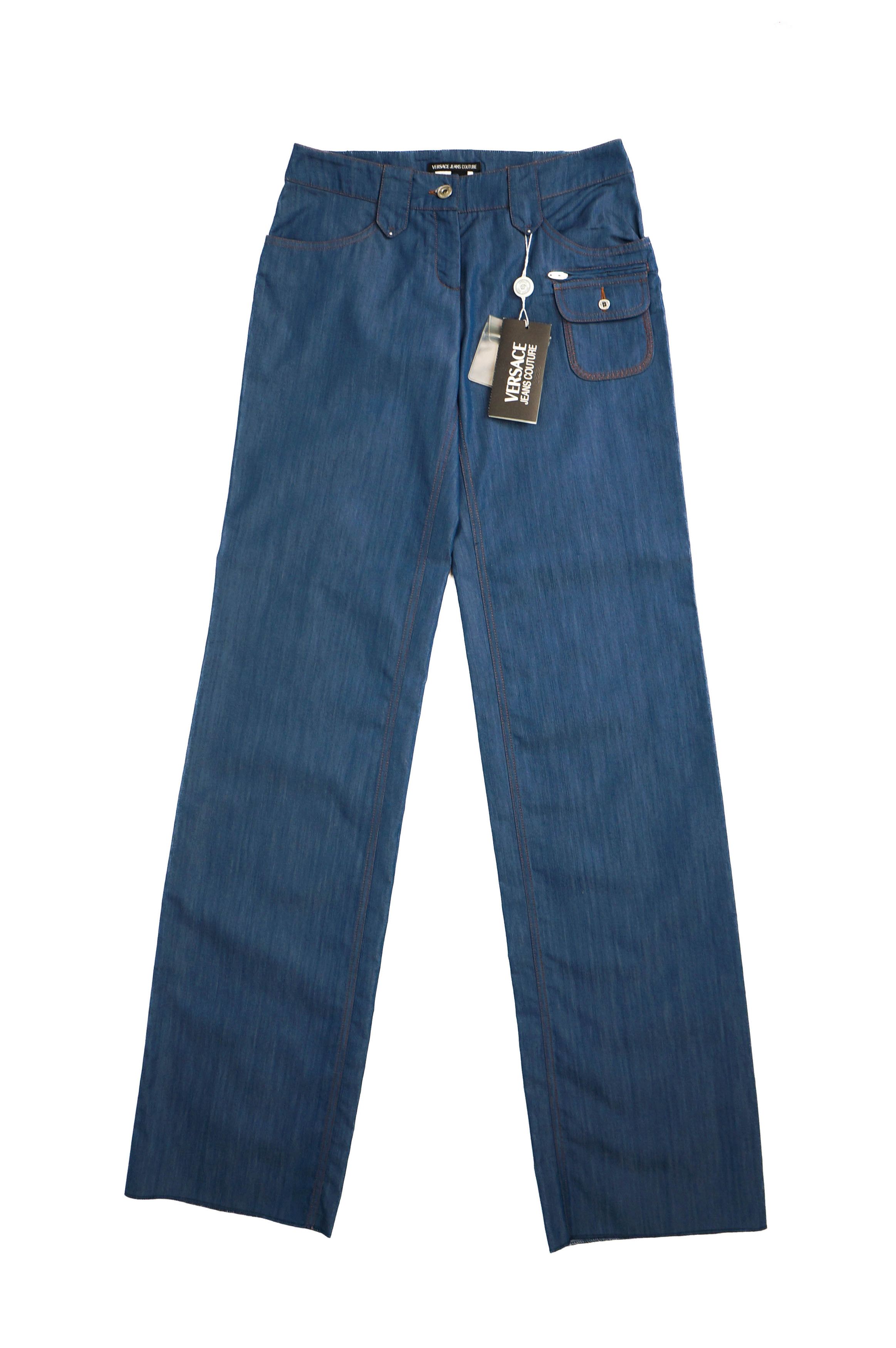 Versace VERSACE Jeans Couture 26/40 Blue Women Pants Vintage Size 26" / US 2 / IT 38 - 1 Thumbnail