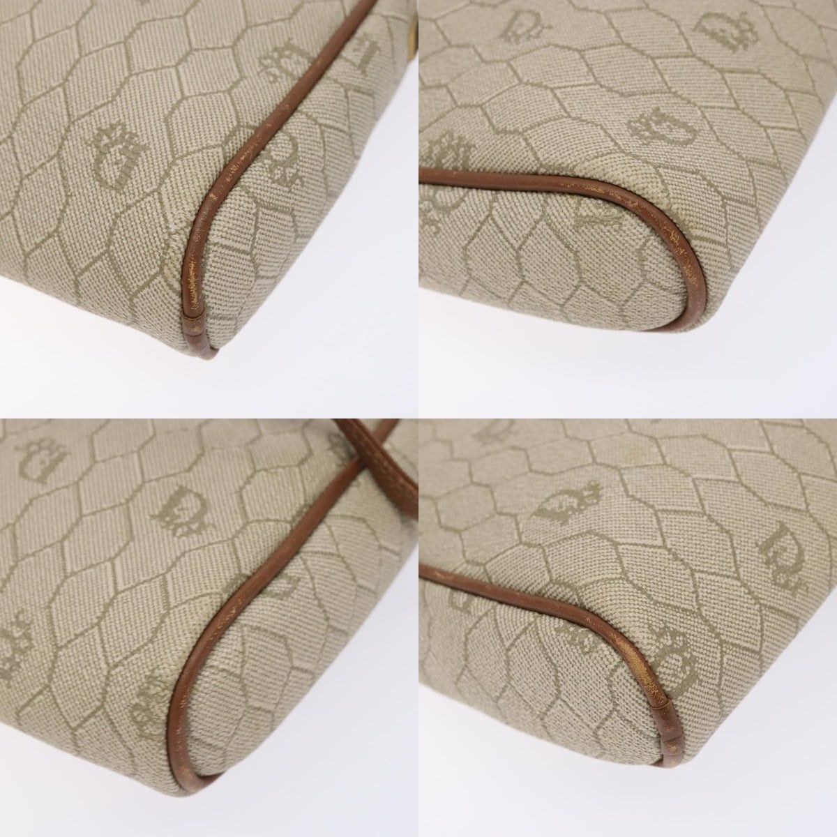 Dior DIOR Honeycomb Canvas Shoulder Bag Pvc Beige Gold Size ONE SIZE - 10 Thumbnail