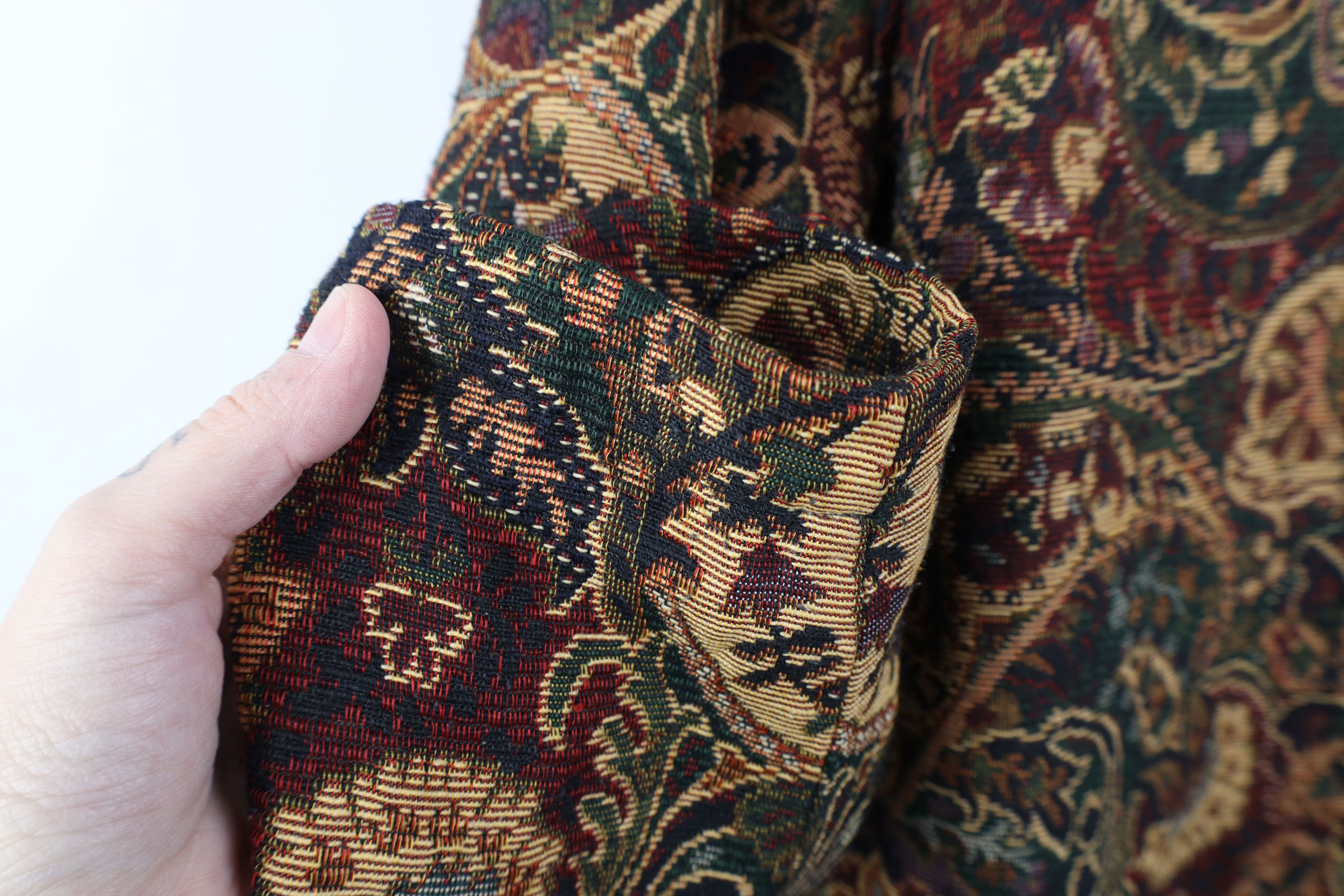 Vintage Vintage 90s Streetwear Tapestry Flower Paisley Jacket Size L / US 10 / IT 46 - 7 Thumbnail