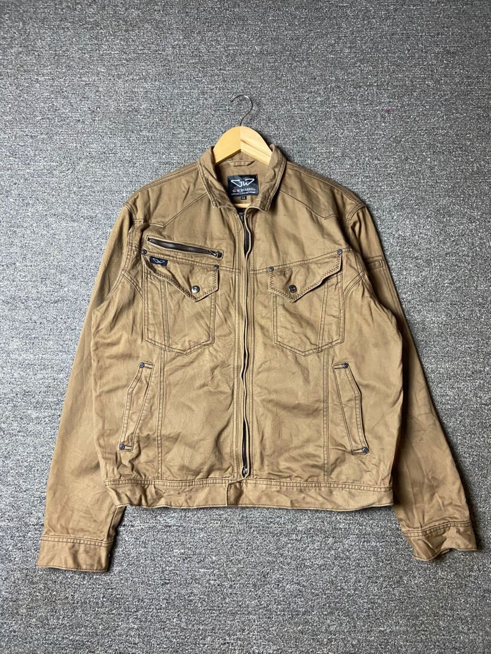 Japanese Brand Gin Washi Men’s Workwear Multipocket Jacket (178) Size US L / EU 52-54 / 3 - 1 Thumbnail