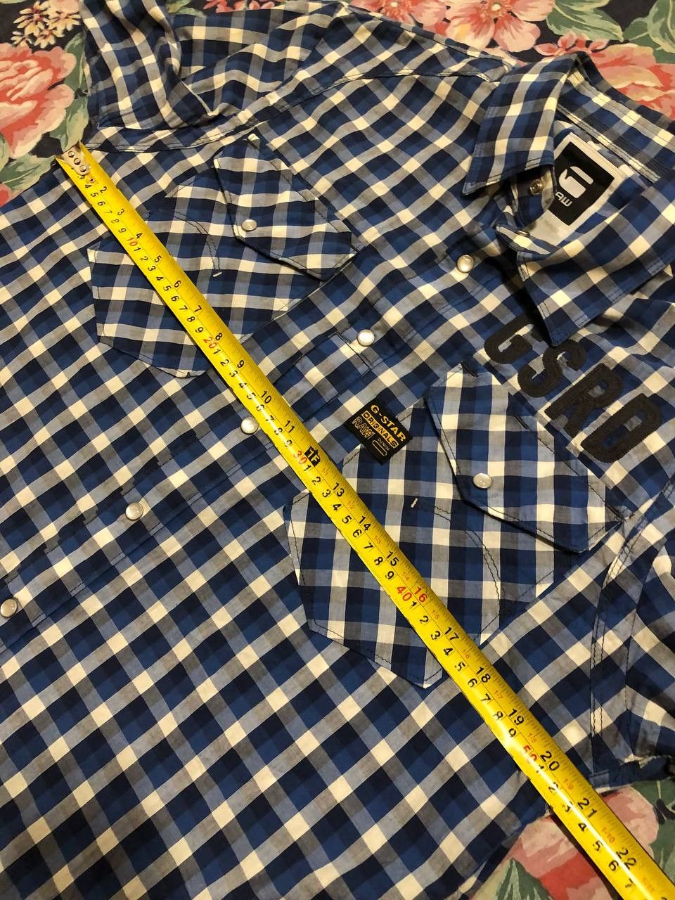 G-Star Vintage print Shirt big logo G-Star Raw Y2K GS size L Size US L / EU 52-54 / 3 - 12 Thumbnail