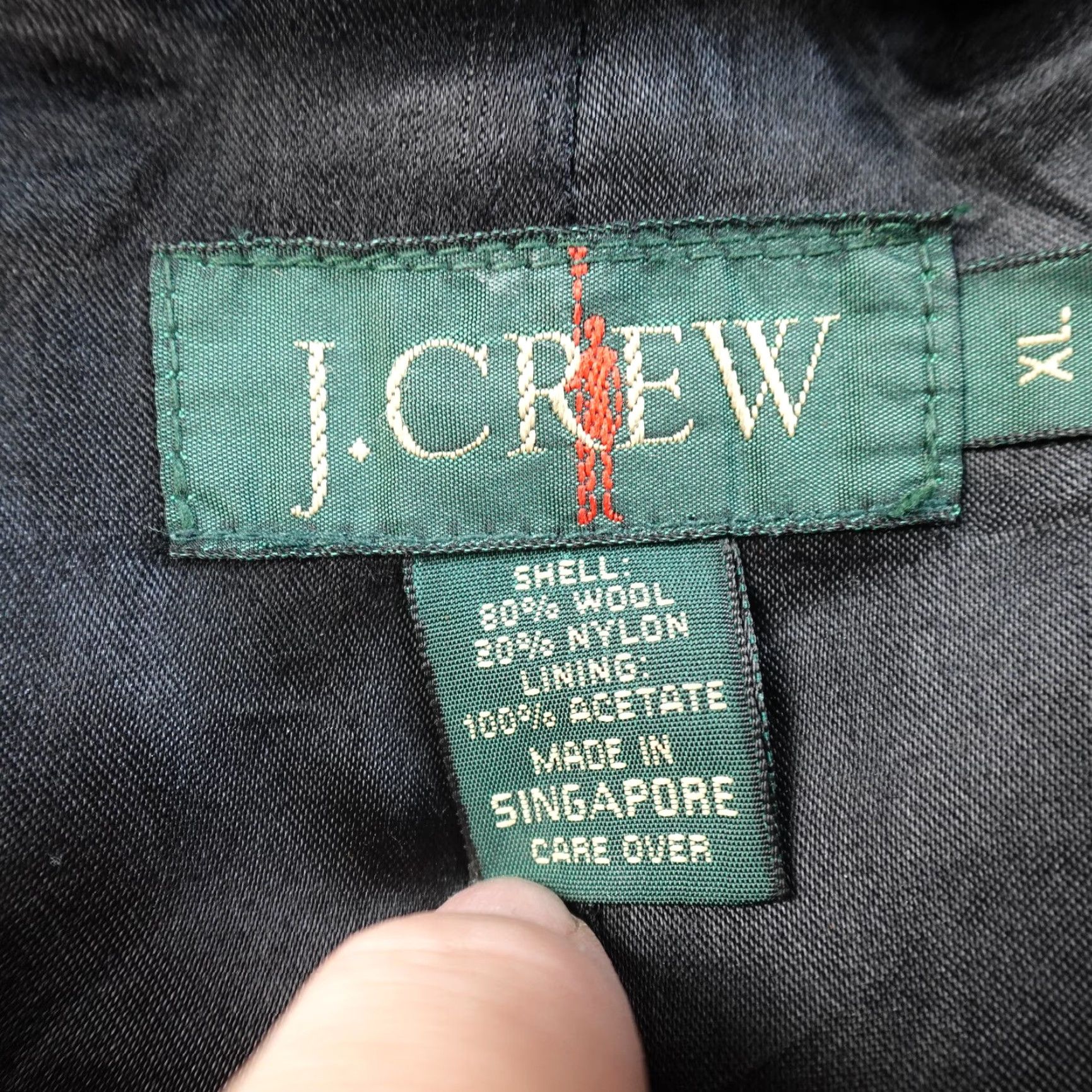 J.Crew VINTAGE J.Crew Jacket Coat Mens XL Black Wool Double Breasted Pea Coat Classic Nautical Preppy Size US XL / EU 56 / 4 - 6 Thumbnail