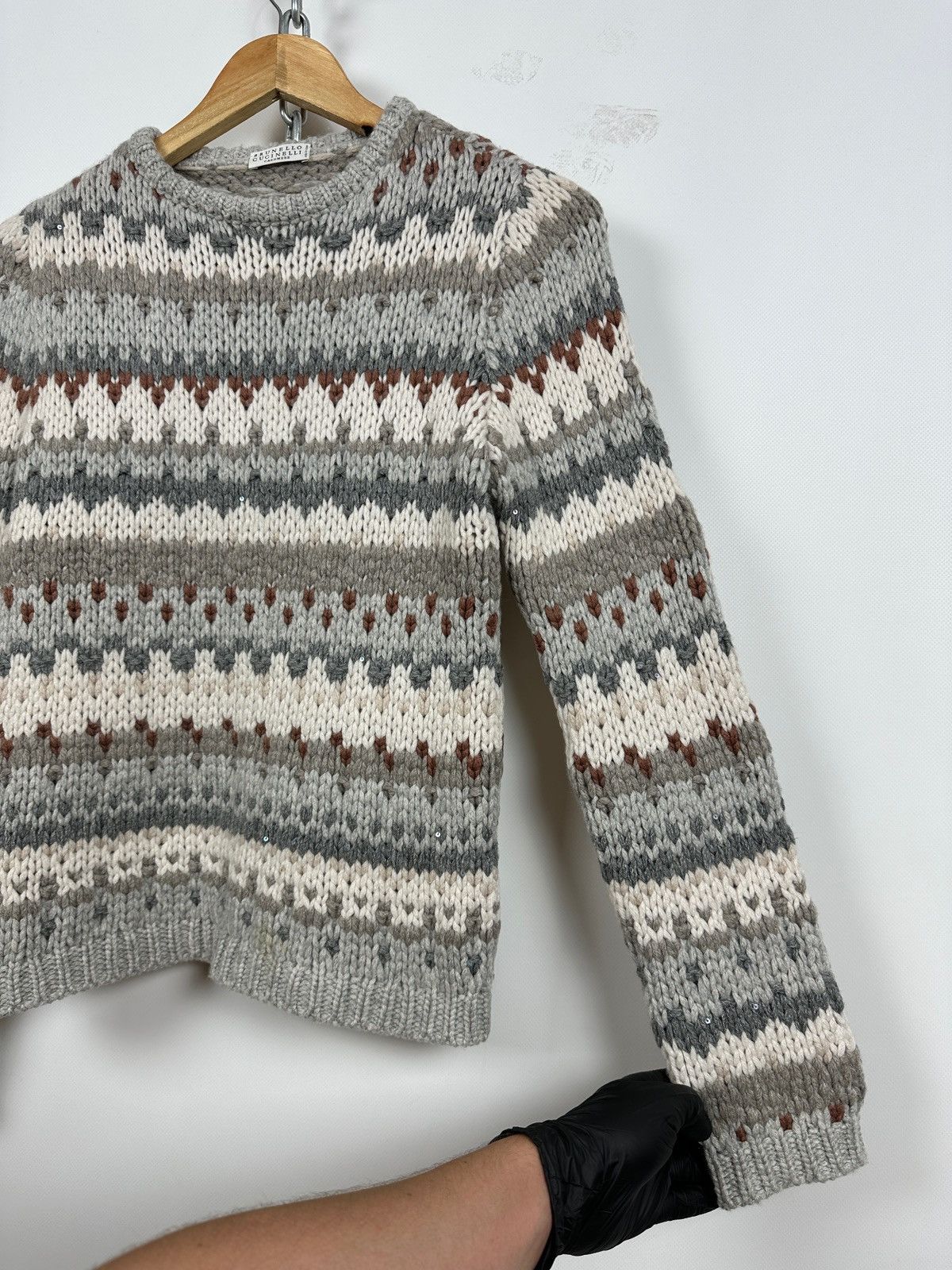 Brunello Cucinelli Cashmere/Silk Cable Knit Sweater