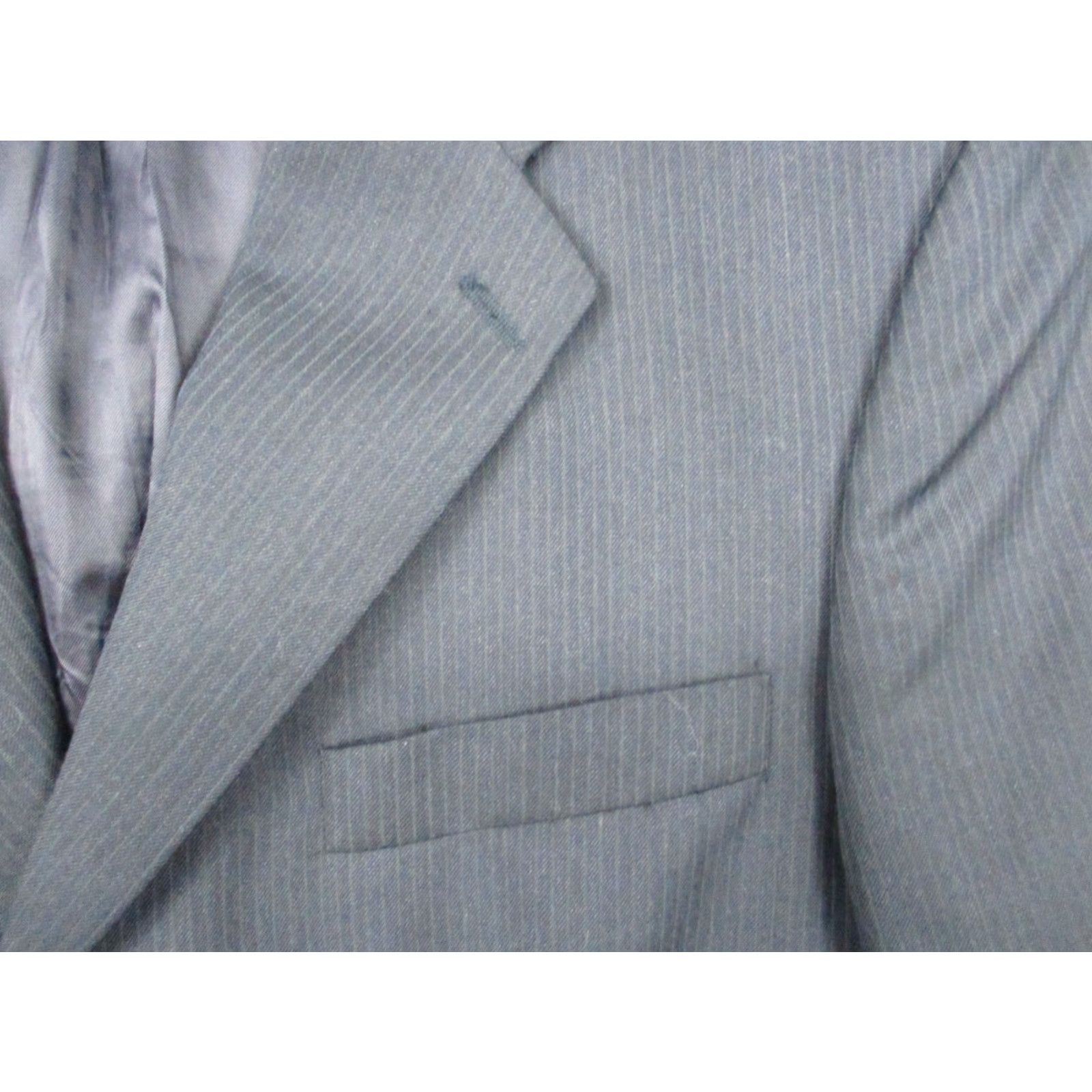 Ralph Lauren Ralph Lauren Blazer Wool Cashmere Jacket 38R Navy Striped - Men - Blazer - 38 - Blue - Vintage? No Size 38R - 2 Thumbnail