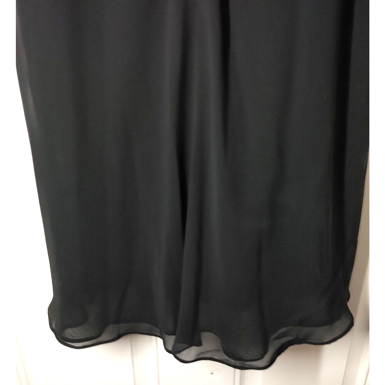 Other SL Fashions Blk Spaghetti Cocktail Dress 10 Rhinestone Sheer Size L / US 10 / IT 46 - 8 Thumbnail