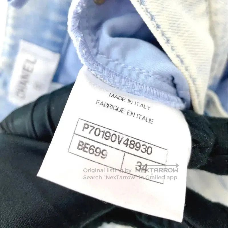 Chanel Chanel Blue Cotton Logo Women's Shorts . Size 23" - 8 Thumbnail