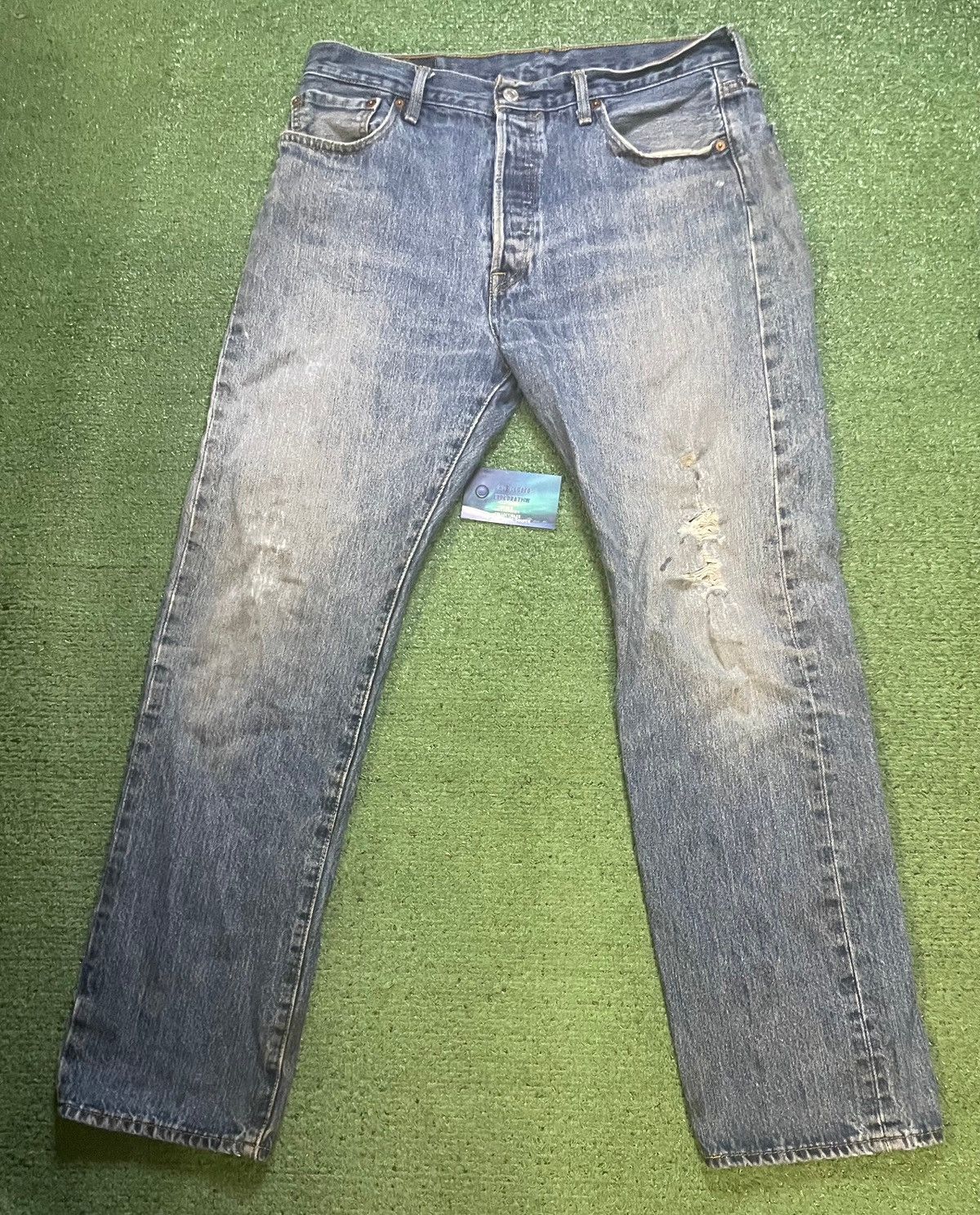 Levi's Vintage 1990s Levi 501 light wash jeans Size US 34 / EU 50 - 1 Thumbnail