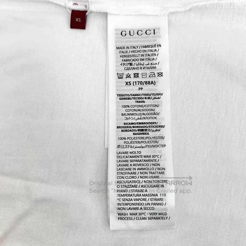 Gucci Gucci White badge embroidered cotton round-neck short-slee Size XS / US 0-2 / IT 36-38 - 7 Thumbnail