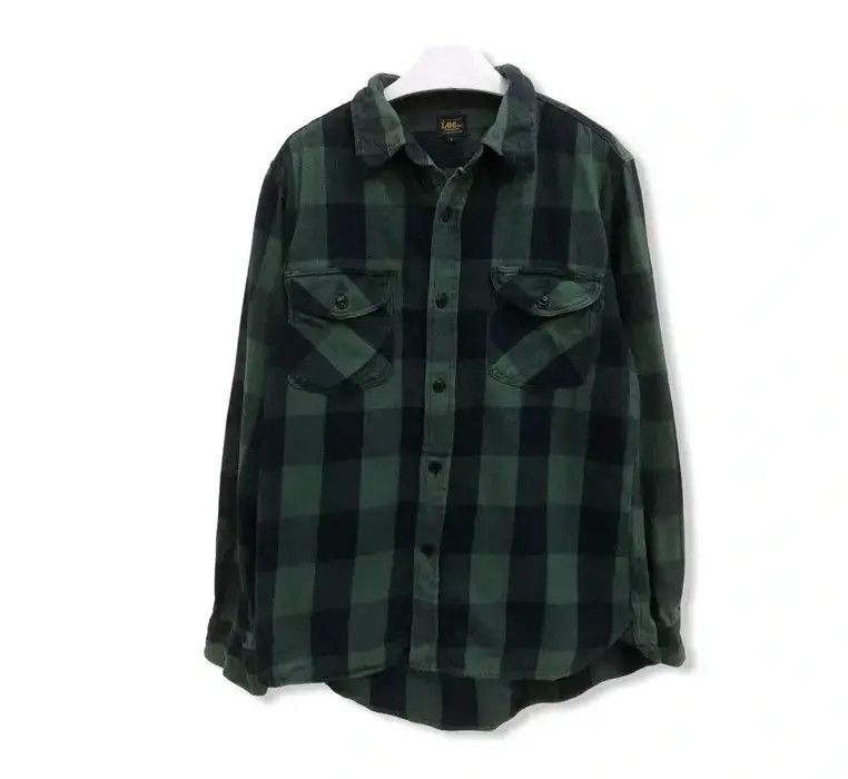 Lee Vintage Lee Checked Plaid Tartan Flannel Shirt 👕 Size US M / EU 48-50 / 2 - 1 Thumbnail