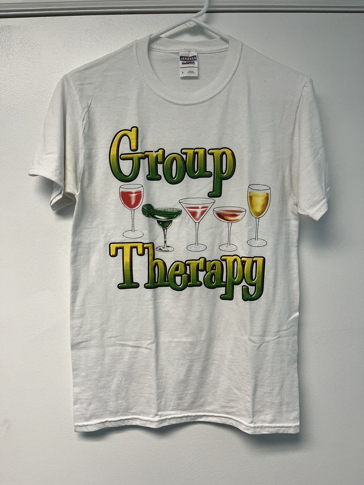 Vintage Group Therapy Drinking Tshirt Size US S / EU 44-46 / 1 - 1 Thumbnail