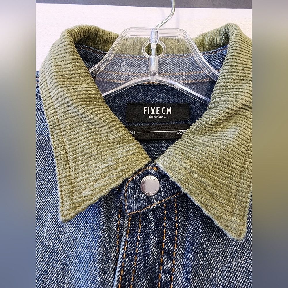 Other Five CM Blue Denim Jean Button Front Shacket Camo Shirt Size US S / EU 44-46 / 1 - 9 Thumbnail