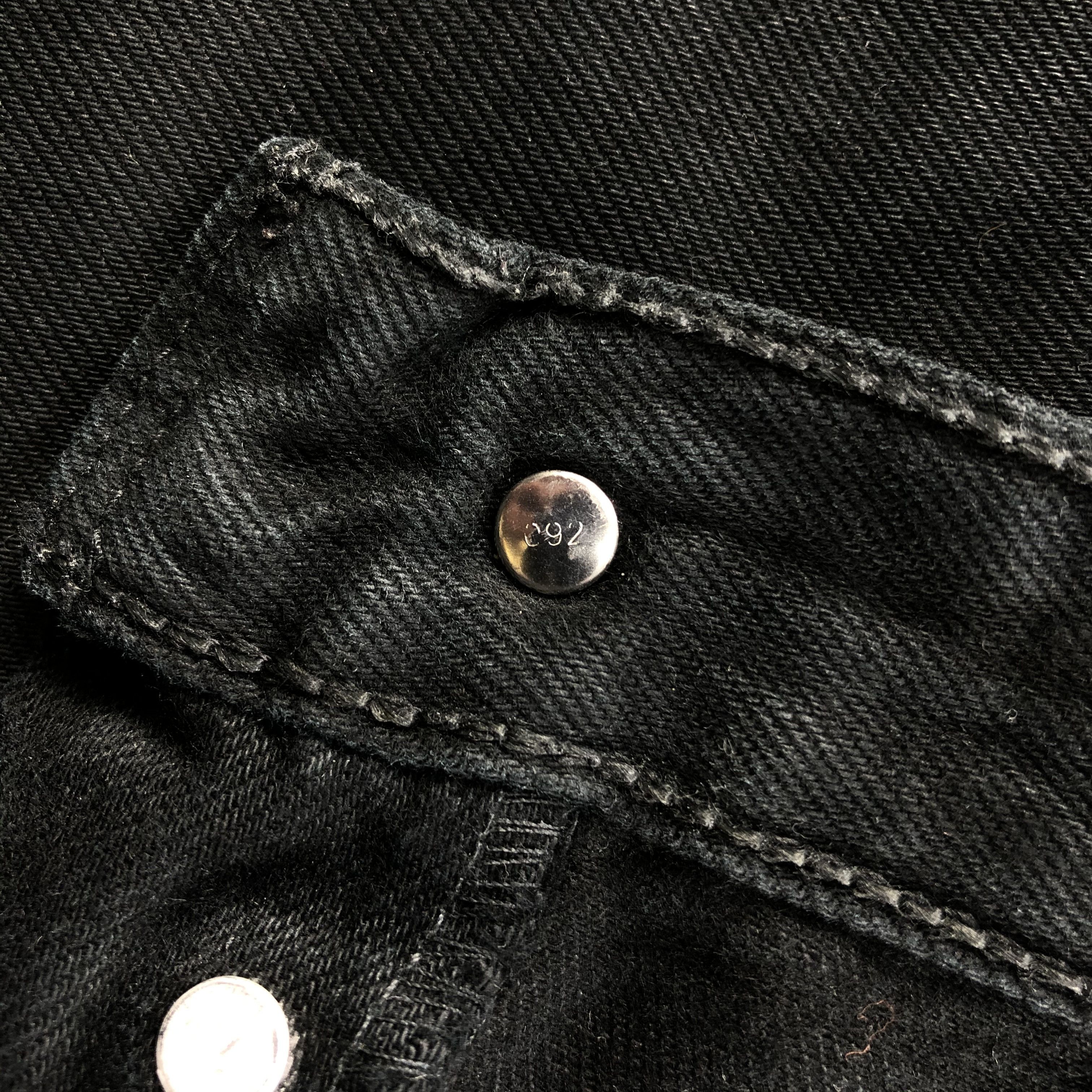 Levi's Vintage Black Levis 501 Distress Jeans-JM1548 Size US 39 - 10 Thumbnail