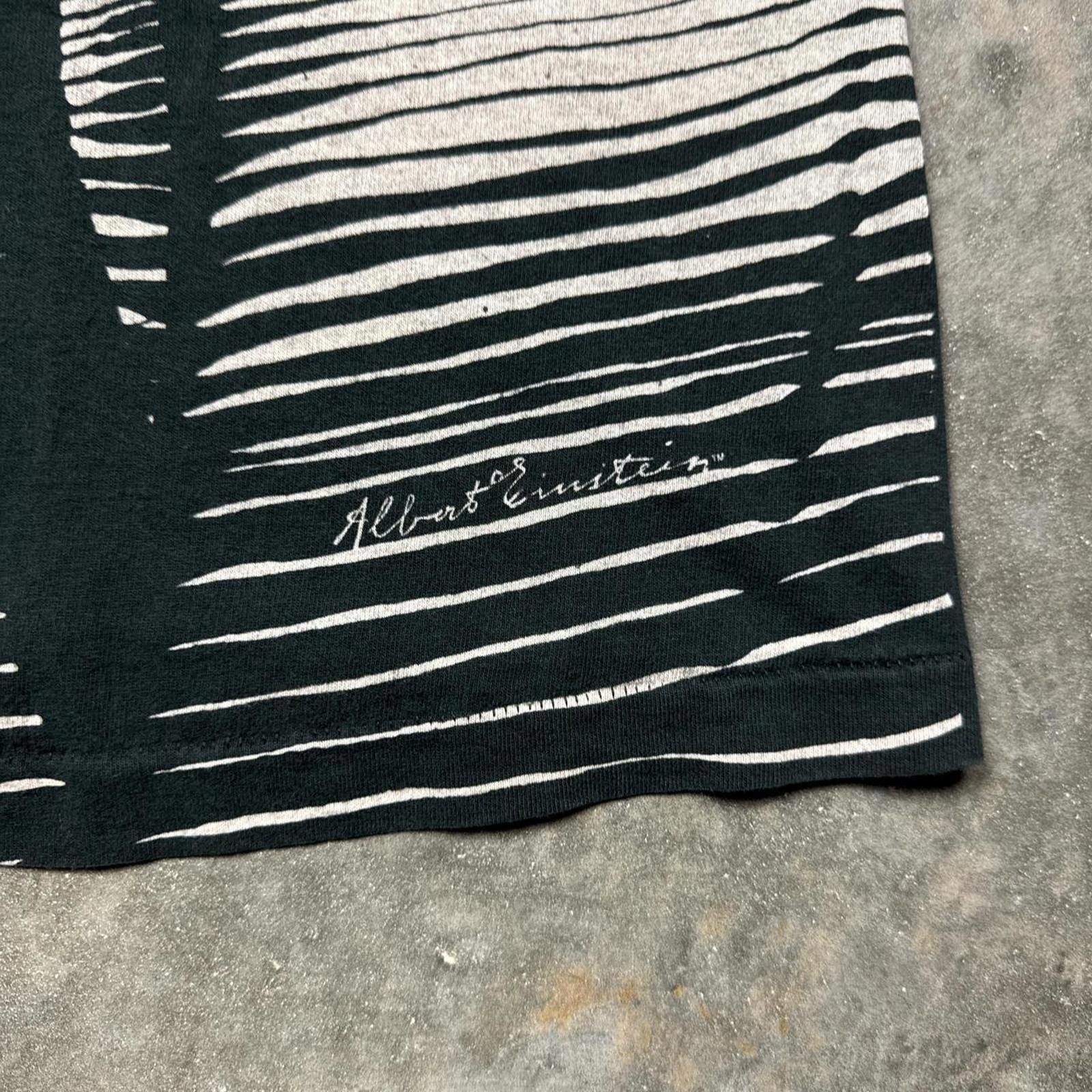 Fruit Of The Loom Albert Einstein All Over Front Print Vintage 90's T-Shirt Size US L / EU 52-54 / 3 - 4 Thumbnail