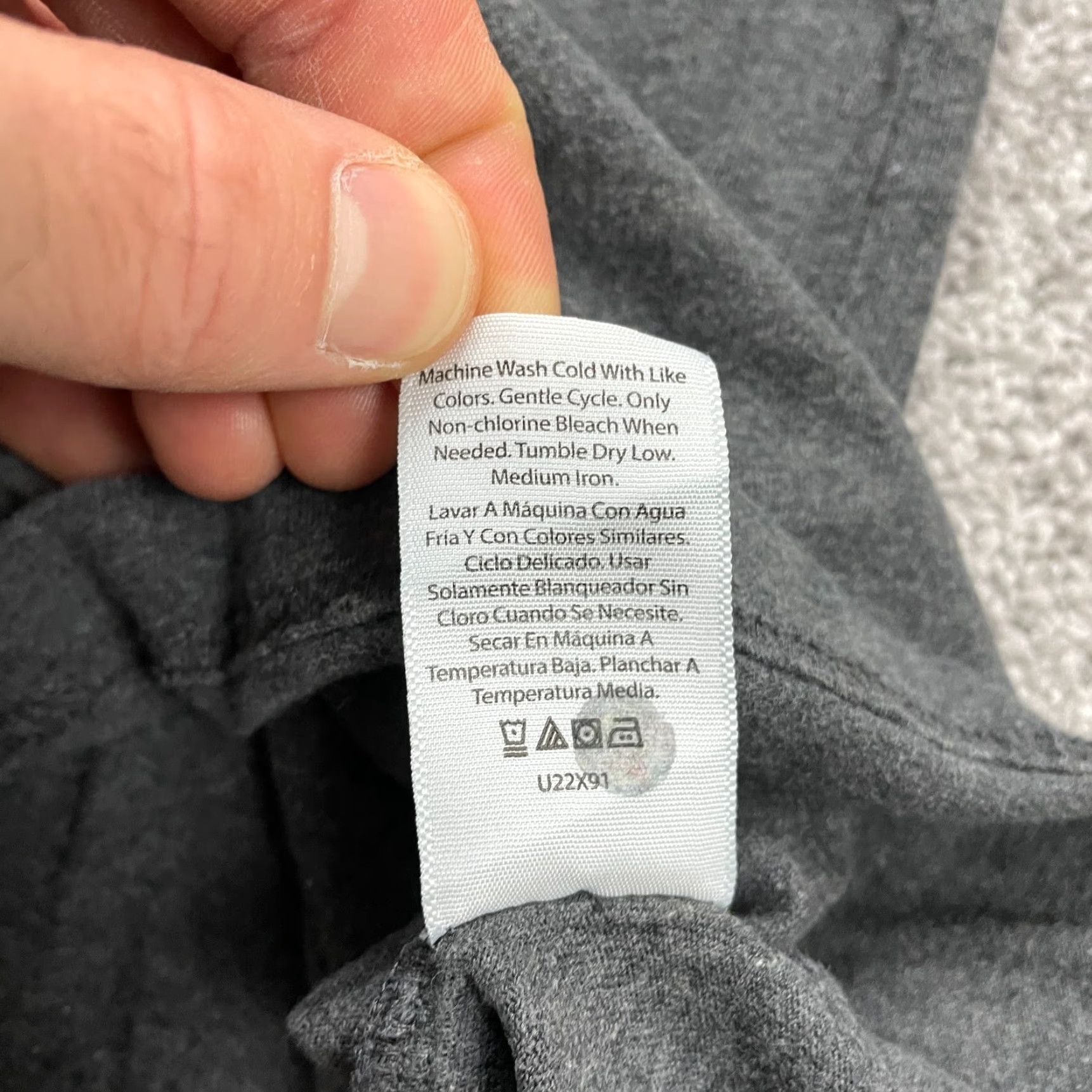George George Casual Crew Neck T-Shirt Mens Large Gray Long Sleeve Cotton Regular Fit Size US L / EU 52-54 / 3 - 6 Thumbnail