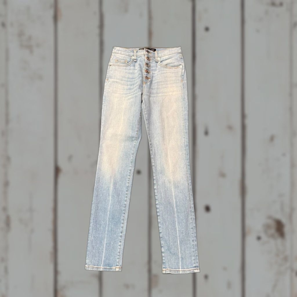 Veronica Beard VERONICA BEARD Jeans Womens 25 Light Wash Debbie Skinny High Rise Button Fly Size 42" / US 20 - 1 Thumbnail