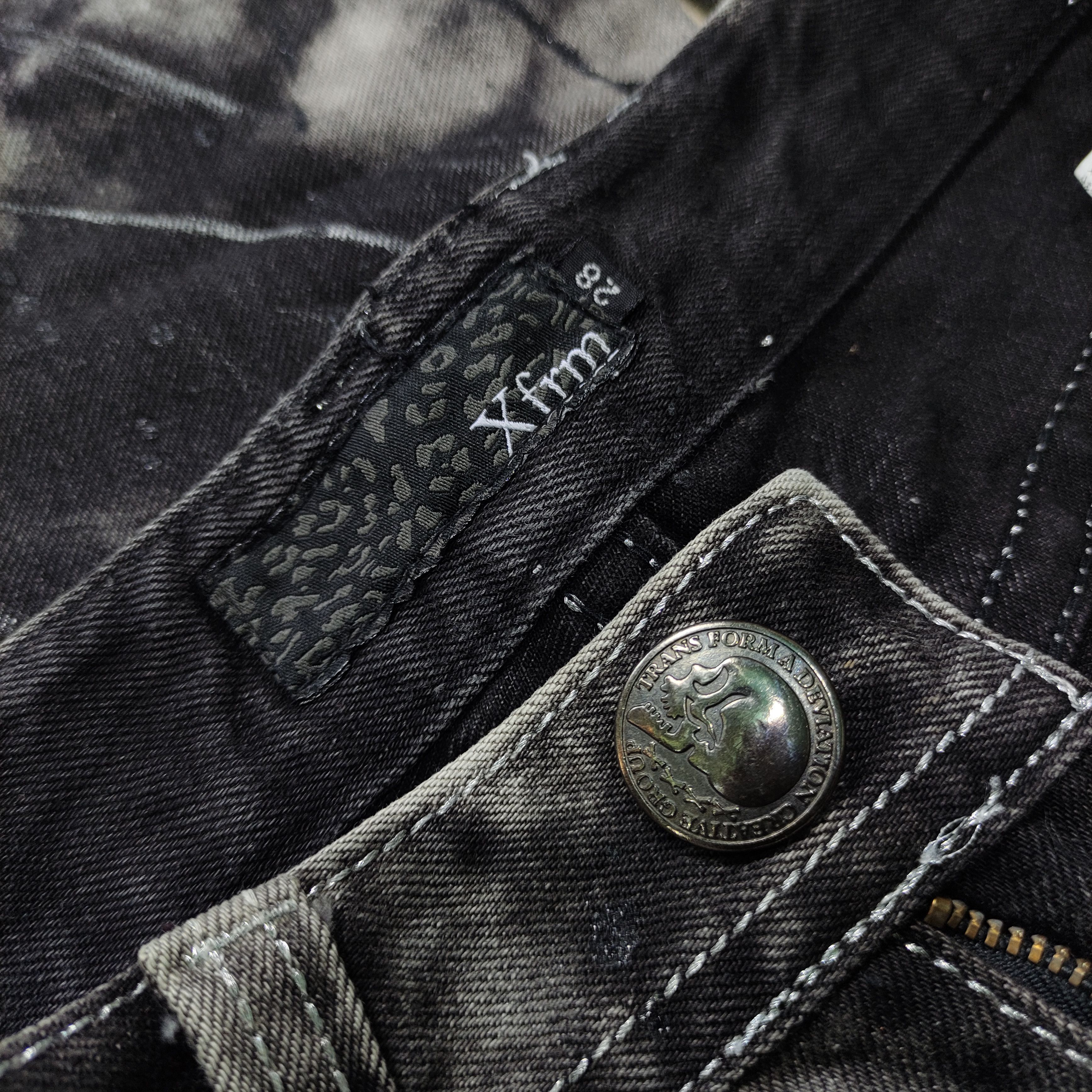 Le Grande Bleu (L.G.B.) Xfrm Flare Jeans Patch Cross - 2000s Archive Vkei LGB Size US 29 - 10 Thumbnail