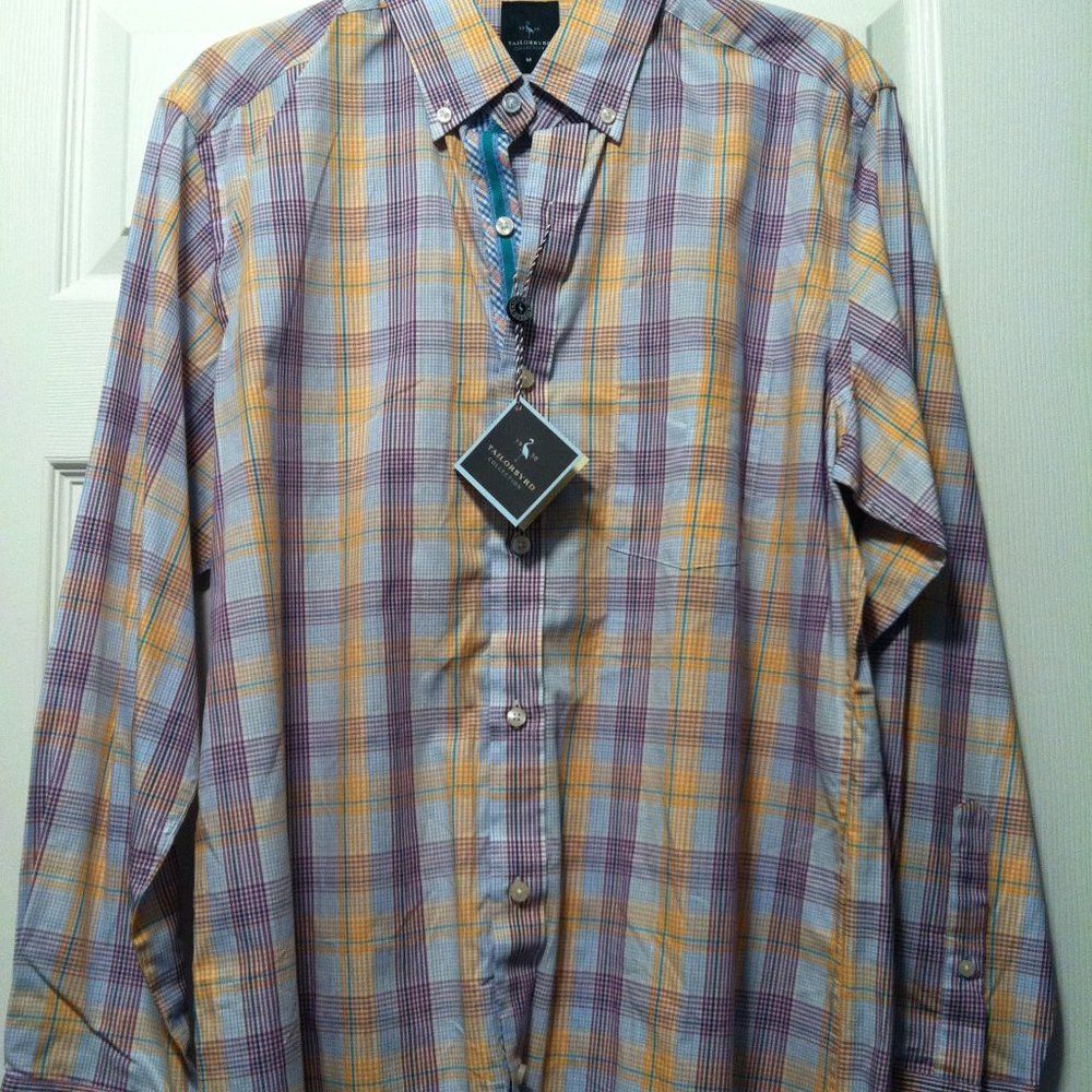 Tailorbyrd TAILORBYRD MENS NEW MULTICOLOR 100%COTTON CASUAL SHIRT M Size US M / EU 48-50 / 2 - 4 Thumbnail