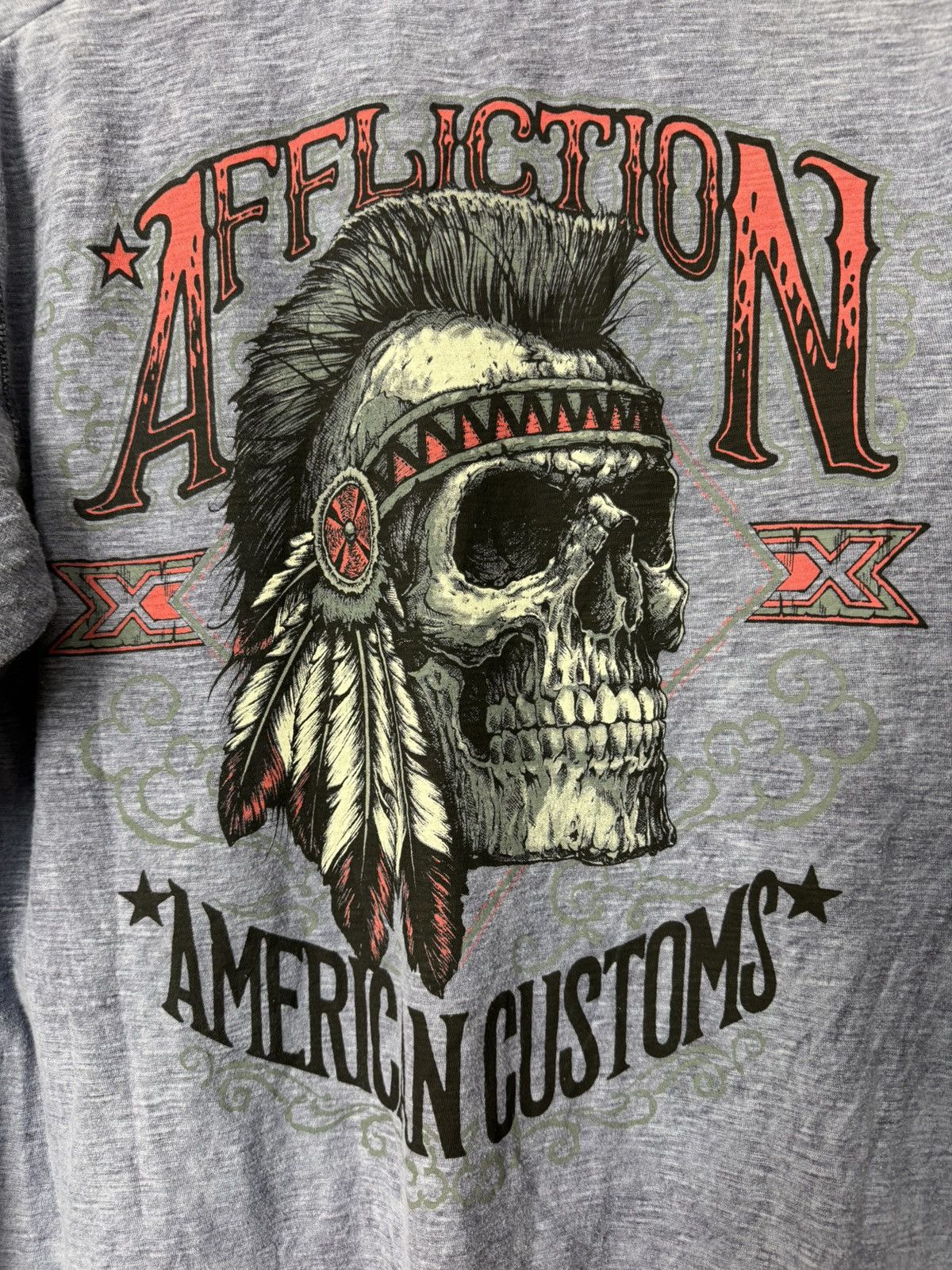Affliction Affliction punk Avantgarde skull long sleeve “Live Fast” Size US XL / EU 56 / 4 - 8 Thumbnail