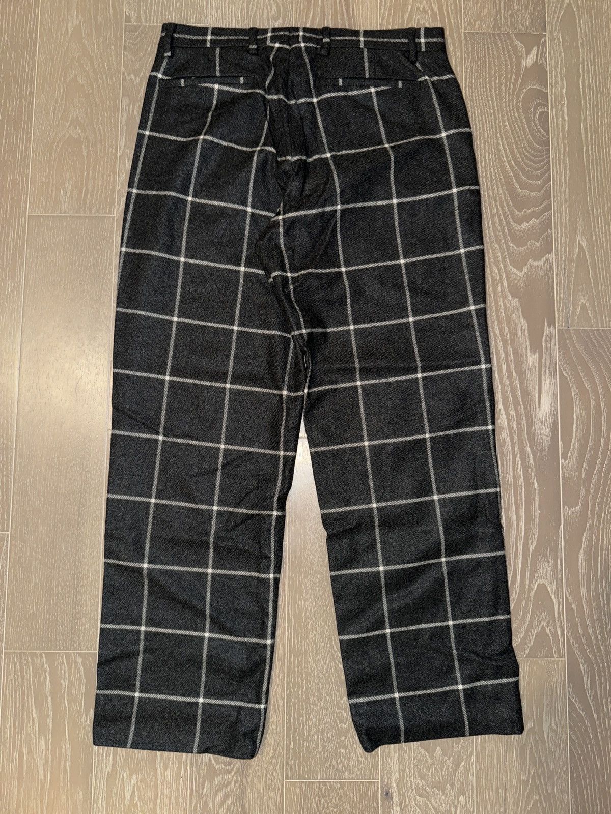 image of Supreme Windowpane Wool Trouser in Black/White, Men's (Size 30)