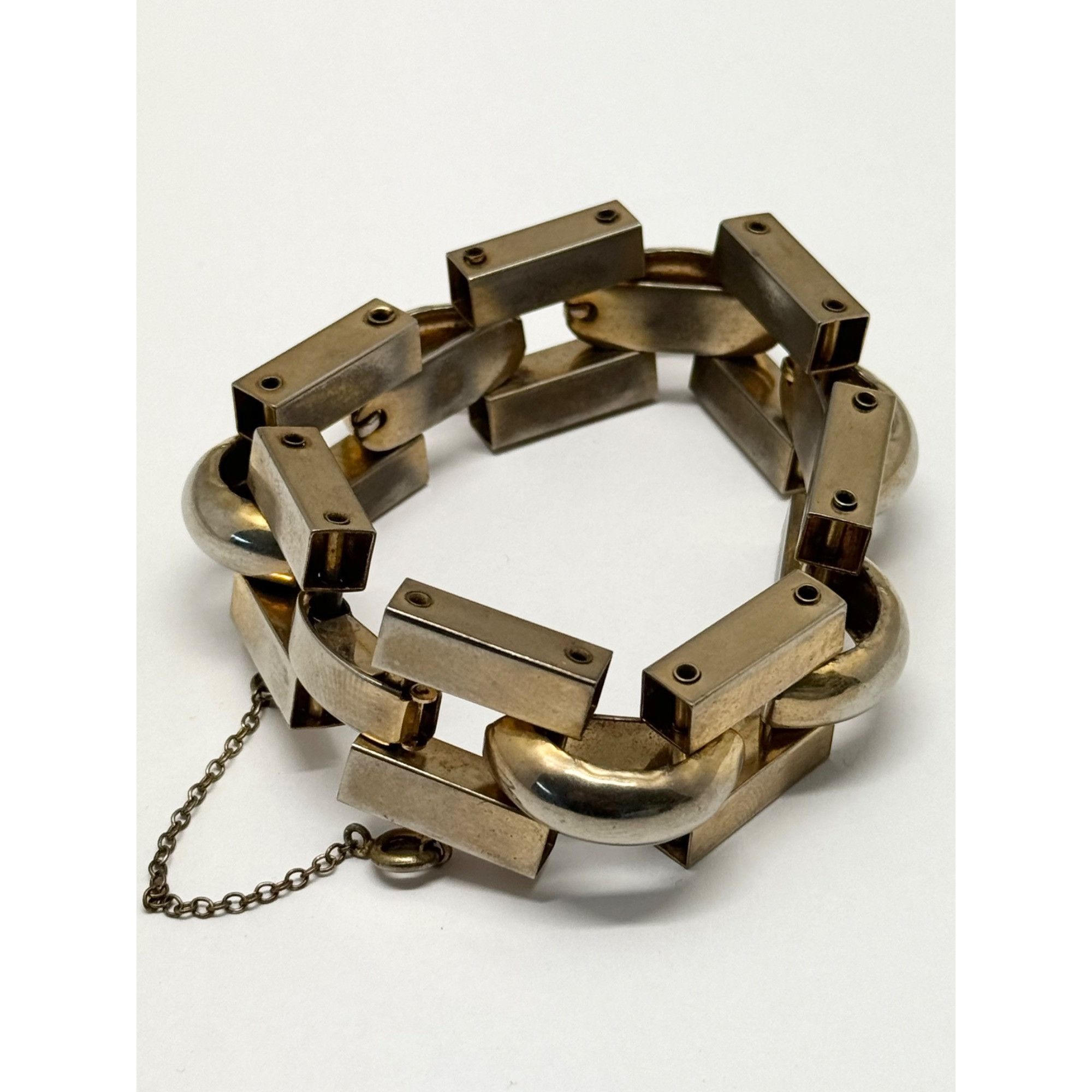 Vintage Vintage gold geometric bracelet Size ONE SIZE - 4 Thumbnail