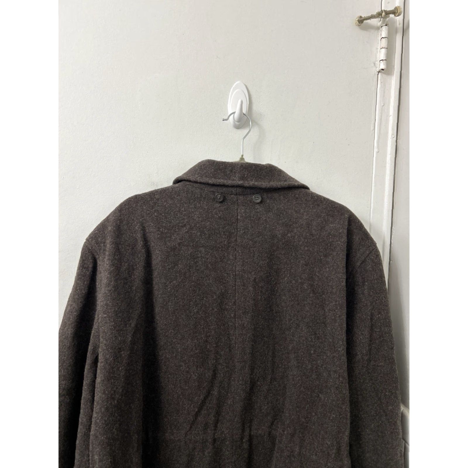 London Fog VINTAGE London Fog Coat Womens XL Brown 100% Wool Full Zip Button Front L/S Pockets Size XL / US 12-14 / IT 48-50 - 7 Thumbnail