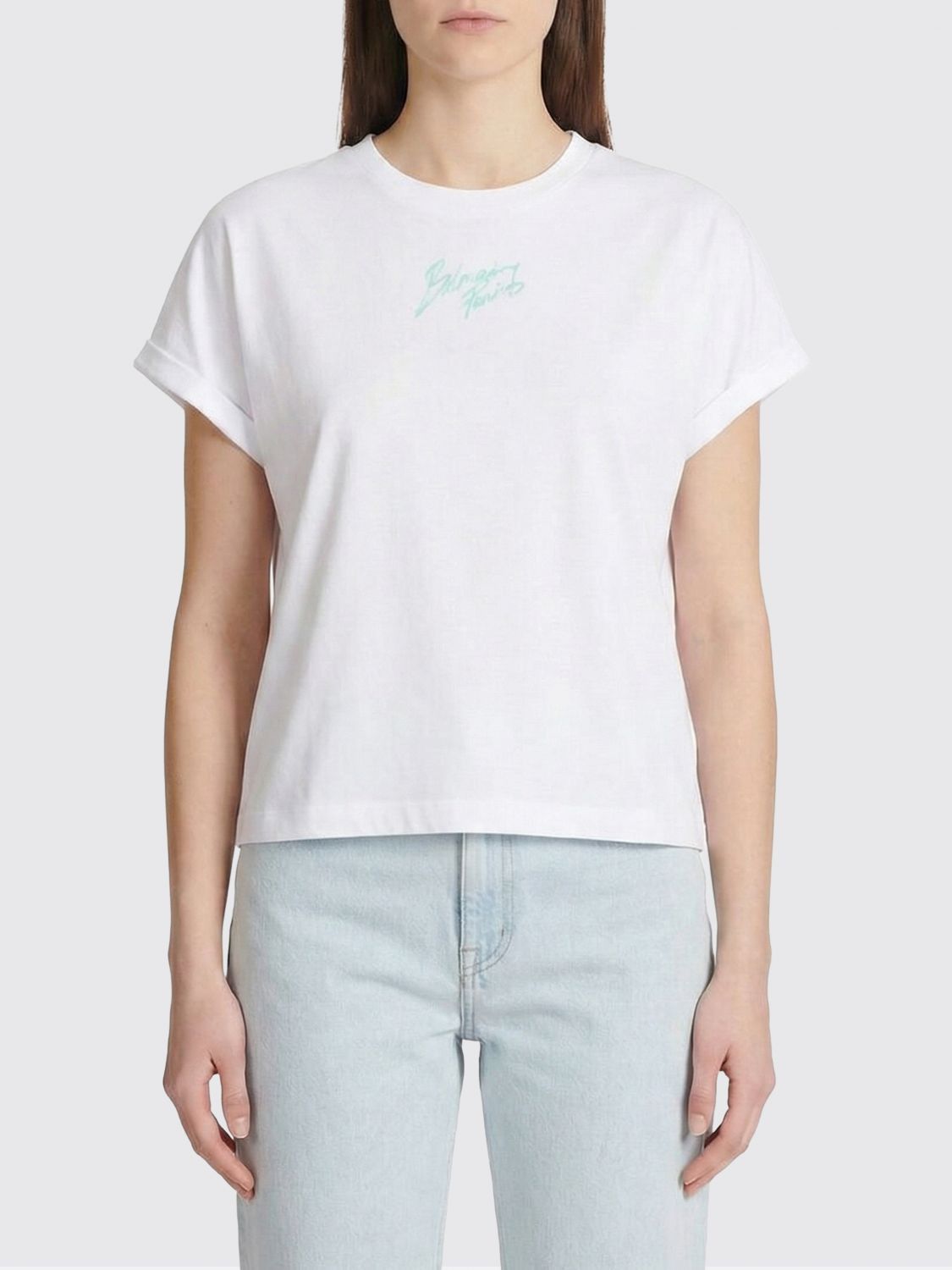 Balmain Balmain T-Shirt Woman White Size M / US 6-8 / IT 42-44 - 1 Thumbnail