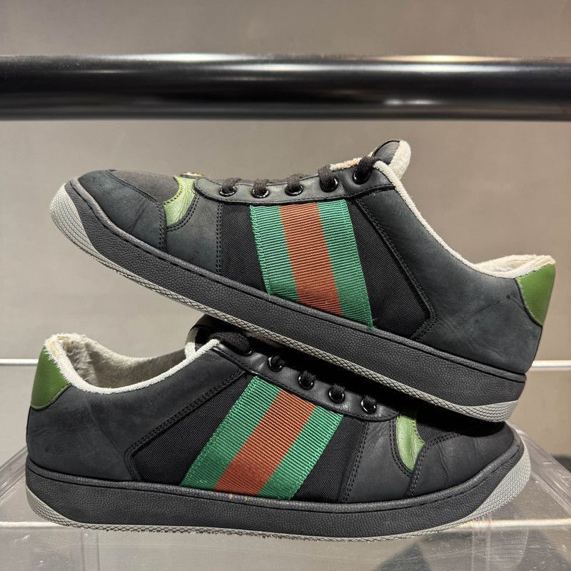 Gucci Gucci Screener GG Black Suede Low-Top Sneakers - Size US 8 / EU 41 - 6 Thumbnail