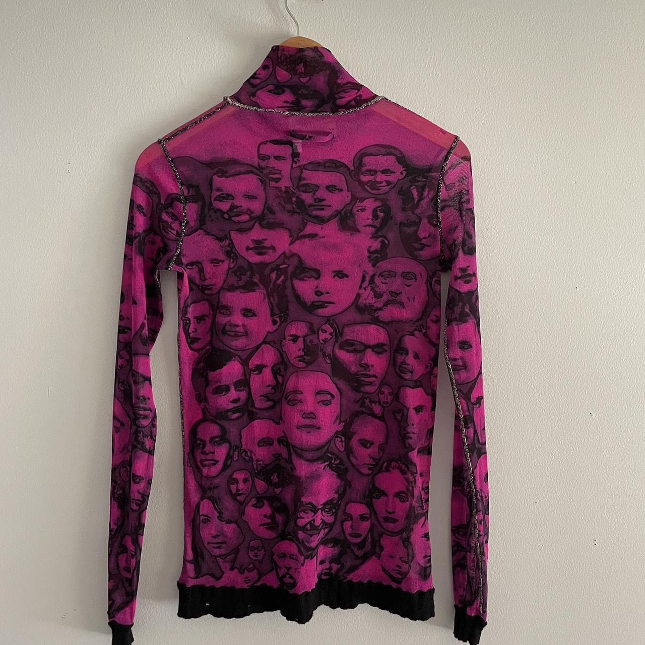 Jean Paul Gaultier Vintage Jean Paul Gaultier Faces Mesh Top Size L / US 10 / IT 46 - 5 Thumbnail