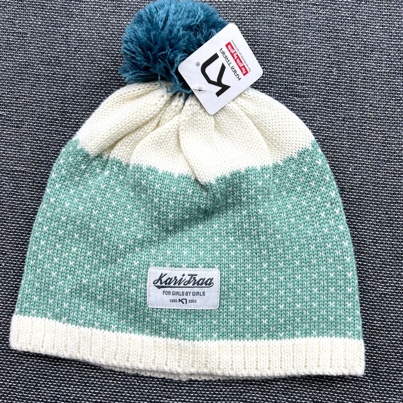Vintage Kari Traa Womens Beanie Hat One Size Fair Isle Merino Wool Blend Knitted Size ONE SIZE - 2 Thumbnail