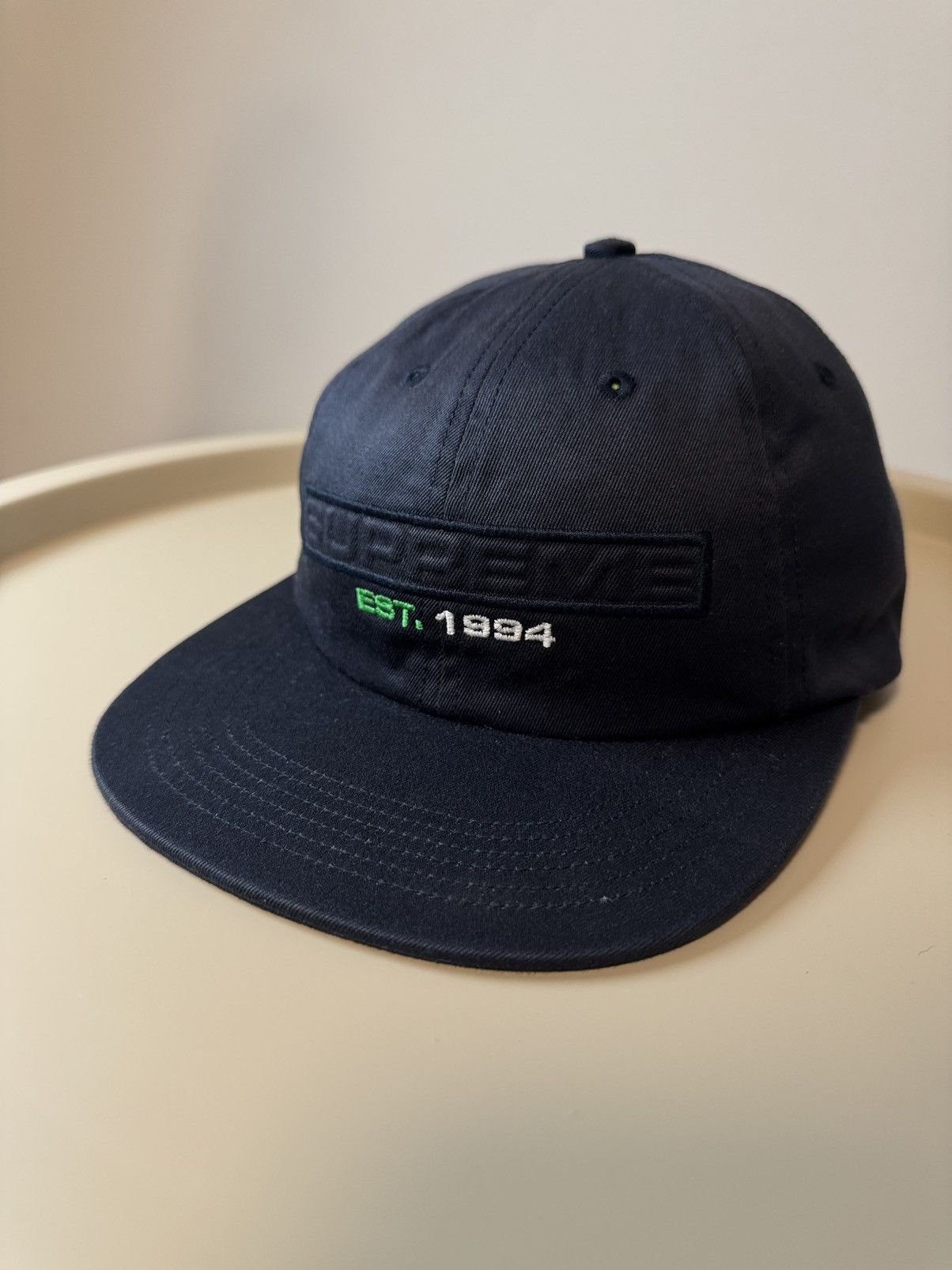 Supreme Supreme Embossed Logo 6-Panel Navy – Made in USA Size ONE SIZE - 2 Thumbnail