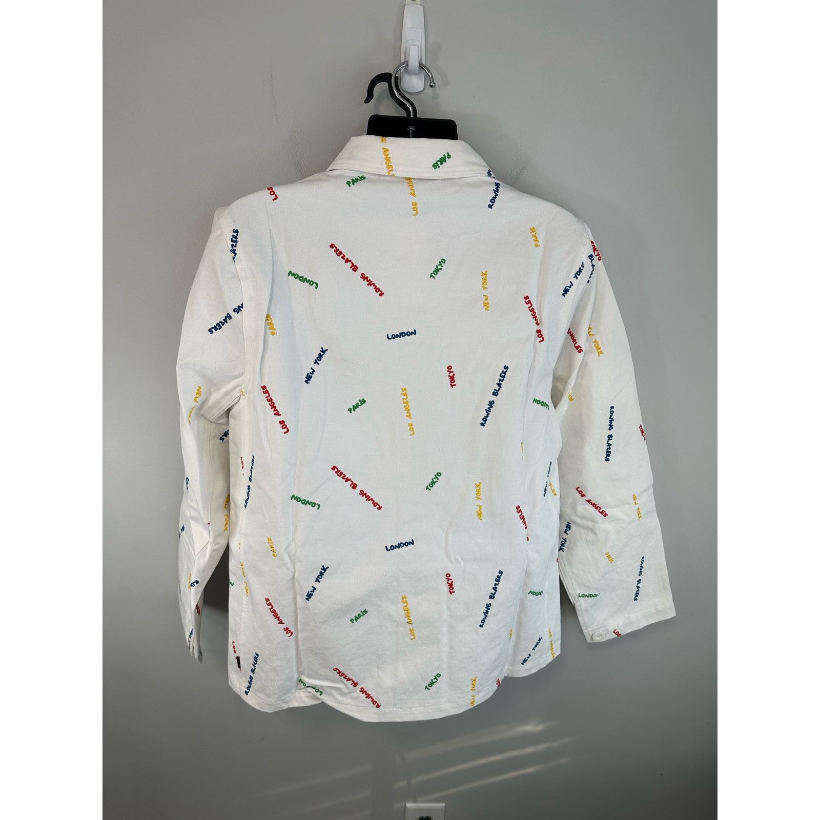 Rowing Blazers Rowing Blazers Cities Embroidered Chore Coat White Large NWT Size US L / EU 52-54 / 3 - 3 Thumbnail