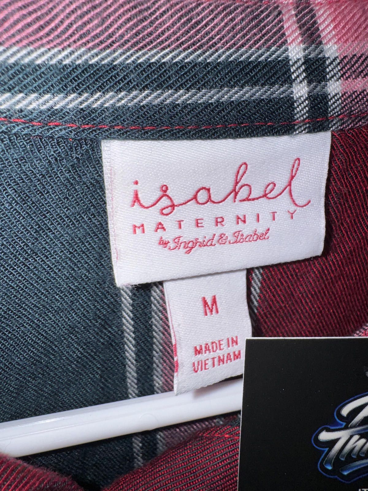 Other Isabel Maternity Red and Black Plaid Button-Up Shirt Size M Size M / US 6-8 / IT 42-44 - 2 Thumbnail