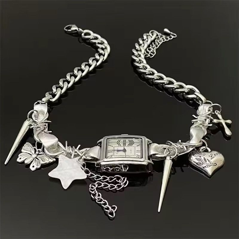 Jewelry × Vintage Y2k Cyber Punk Watch Choker Gothic Necklace Chain Size ONE SIZE - 4 Thumbnail