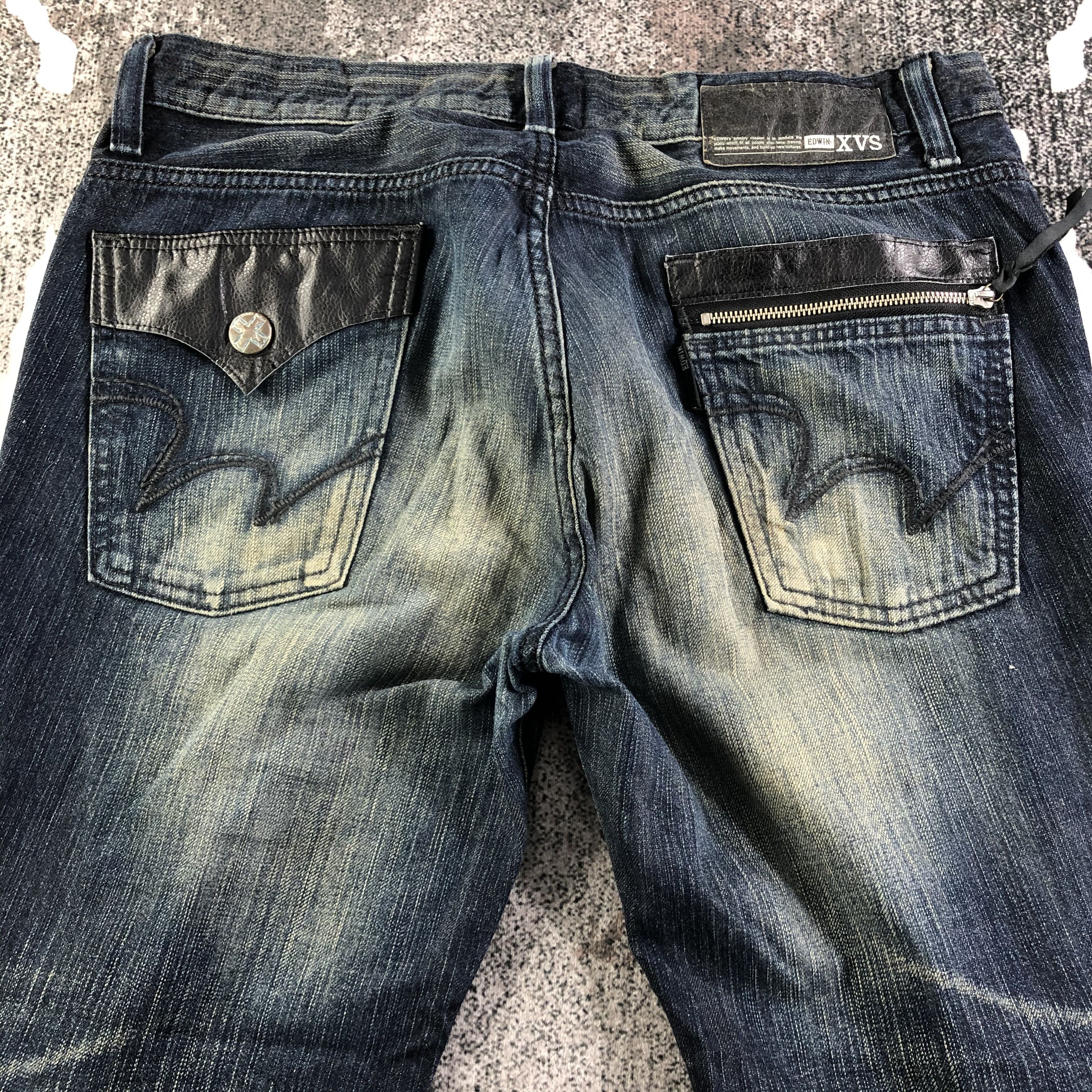 Edwin Edwin XV Jeans Distress Faded Blue Denim KJ2401 Size US 34 / EU 50 - 4 Thumbnail