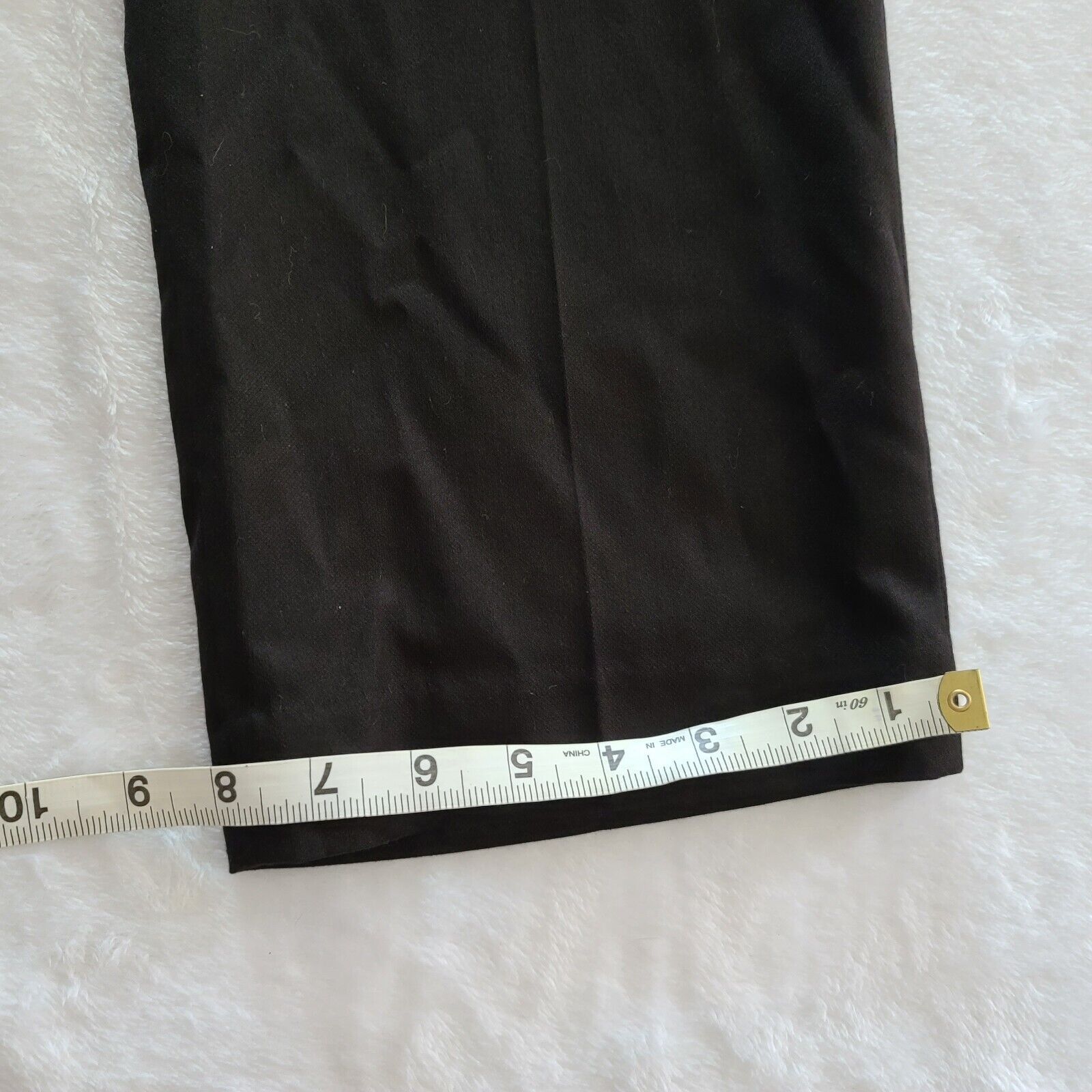 Perry Ellis Modern Fit 36x30 Men's Black Dress Pants Flat Front Pockets Size US 36 / EU 52 - 8 Thumbnail