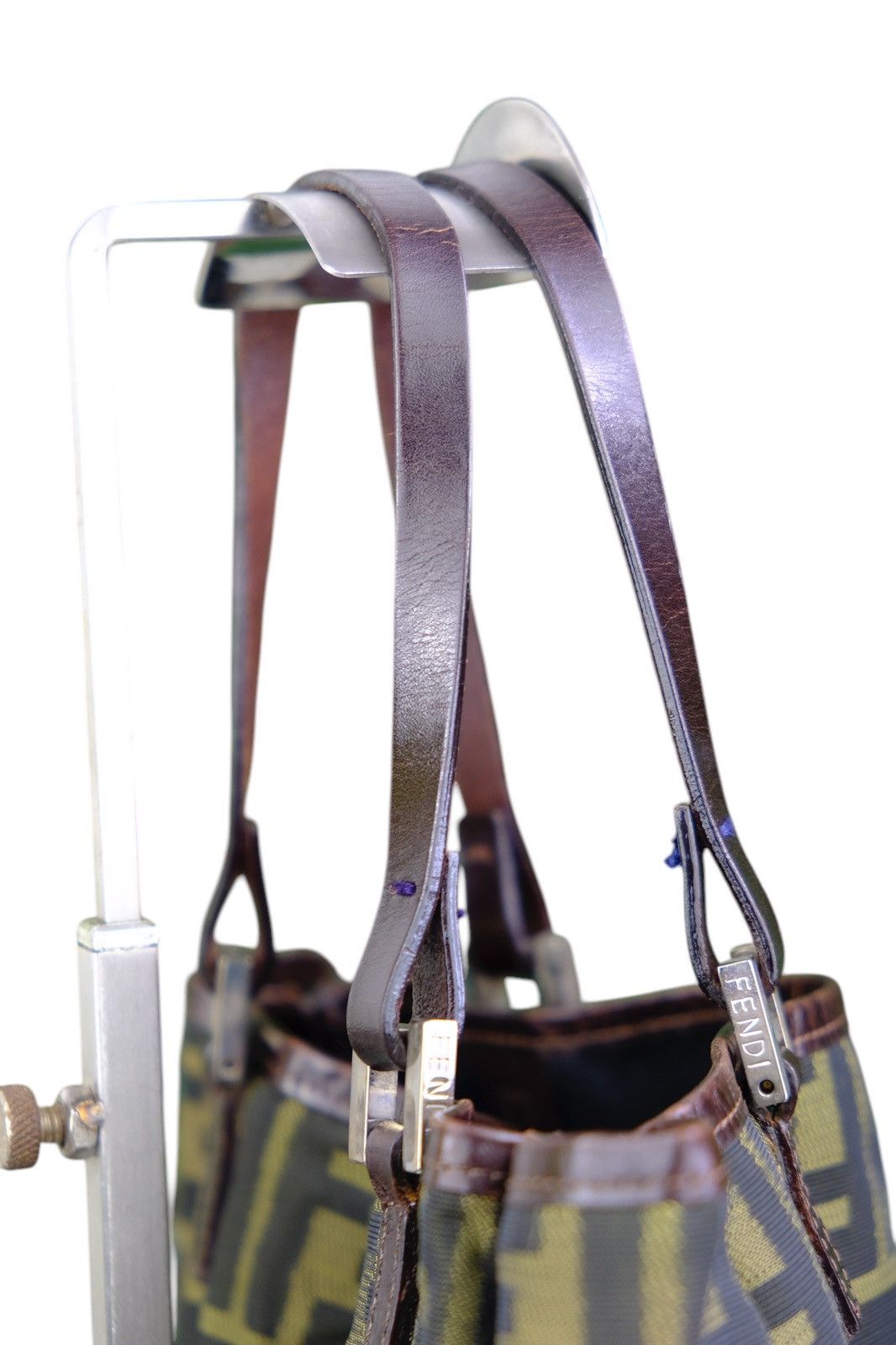 Fendi Vintage fendi zucca tote bag with brown leather pouch bag Size ONE SIZE - 11 Thumbnail