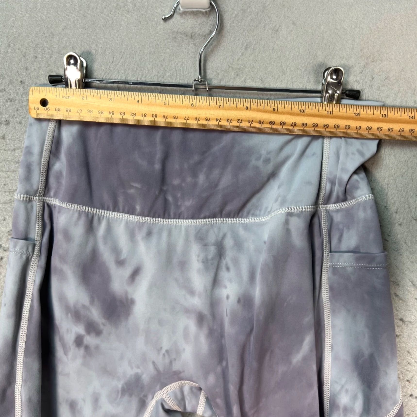 Vintage Baleaf Womens Medium Tie-Dye Biker Shorts Gray High Waist Pockets Athletic Gym Size 32" / US 10 / IT 46 - 5 Thumbnail