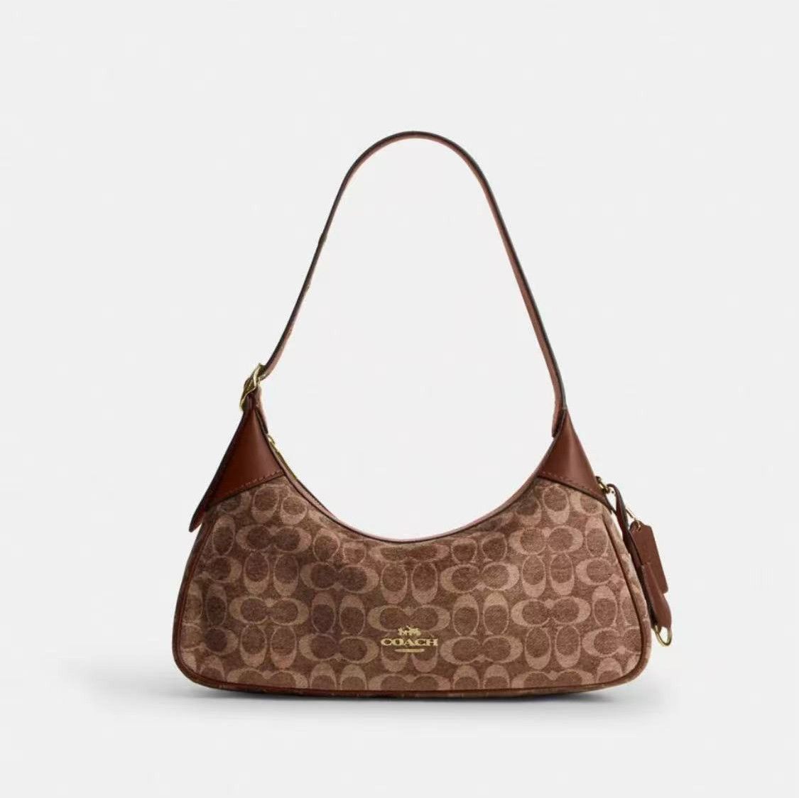 Coach Ella Small Shoulder Bag In Signature Chenille CDV37 Size ONE SIZE - 7 Thumbnail