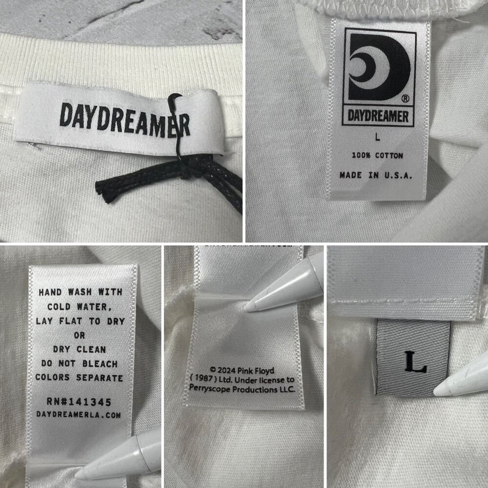 Daydreamer Daydreamer Pink Floyd Spiral Long Sleeve Tee White L Size US L / EU 52-54 / 3 - 3 Thumbnail