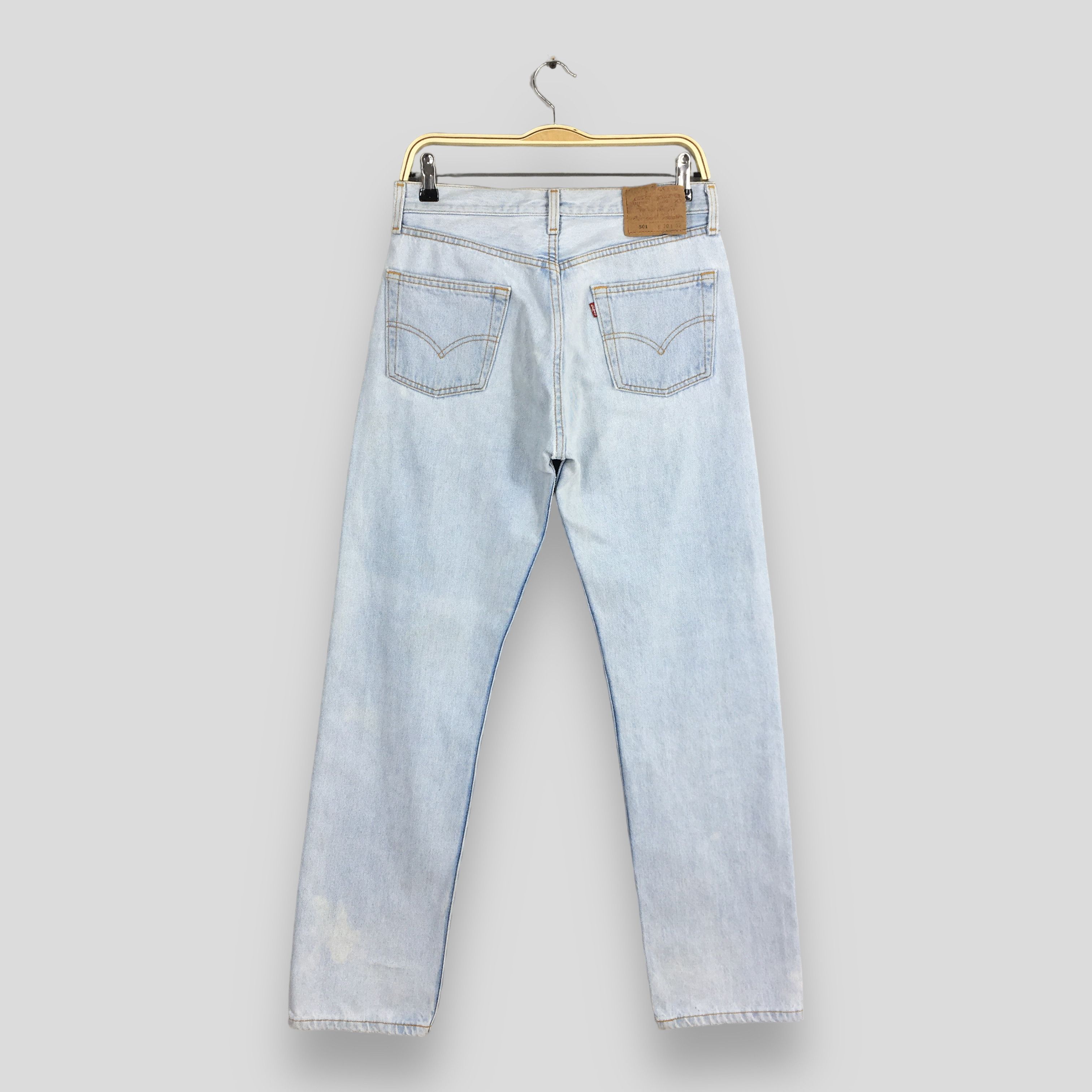 Levi's Size 29x31 Vintage 90s Levi's 501 Faded Blue Jeans S1787 Size US 29 - 8 Thumbnail