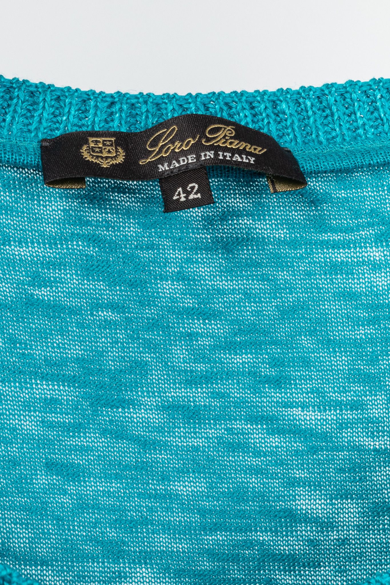 Loro Piana Loro Piana Blue Linen Short-Sleeve T-Shirt Size S / US 4 / IT 40 - 4 Thumbnail