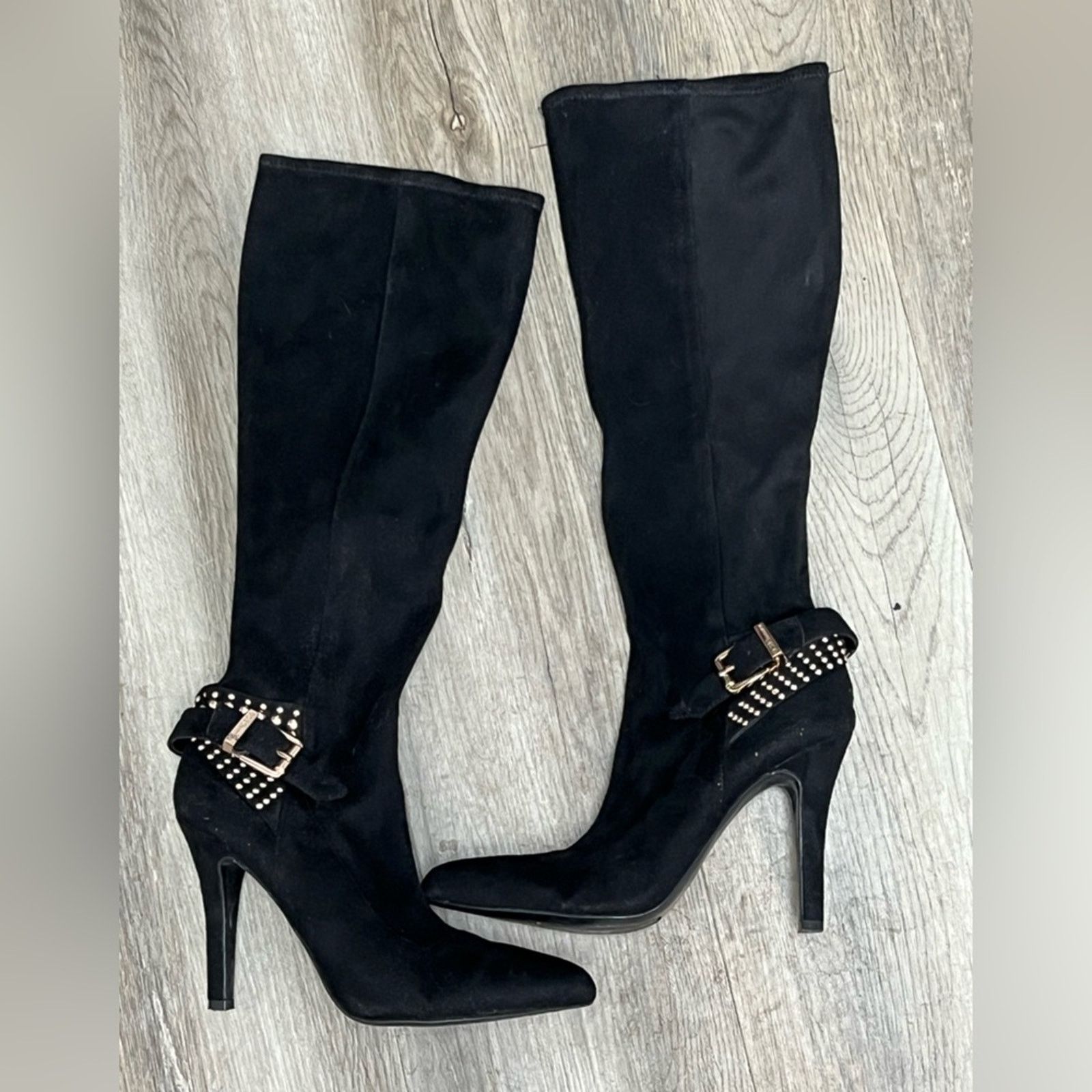 Bcbgmaxazria BCBGeneration Women's BG Eileen Slouch Boot Black Suede Calf Size US 7.5 / IT 37.5 - 2 Thumbnail