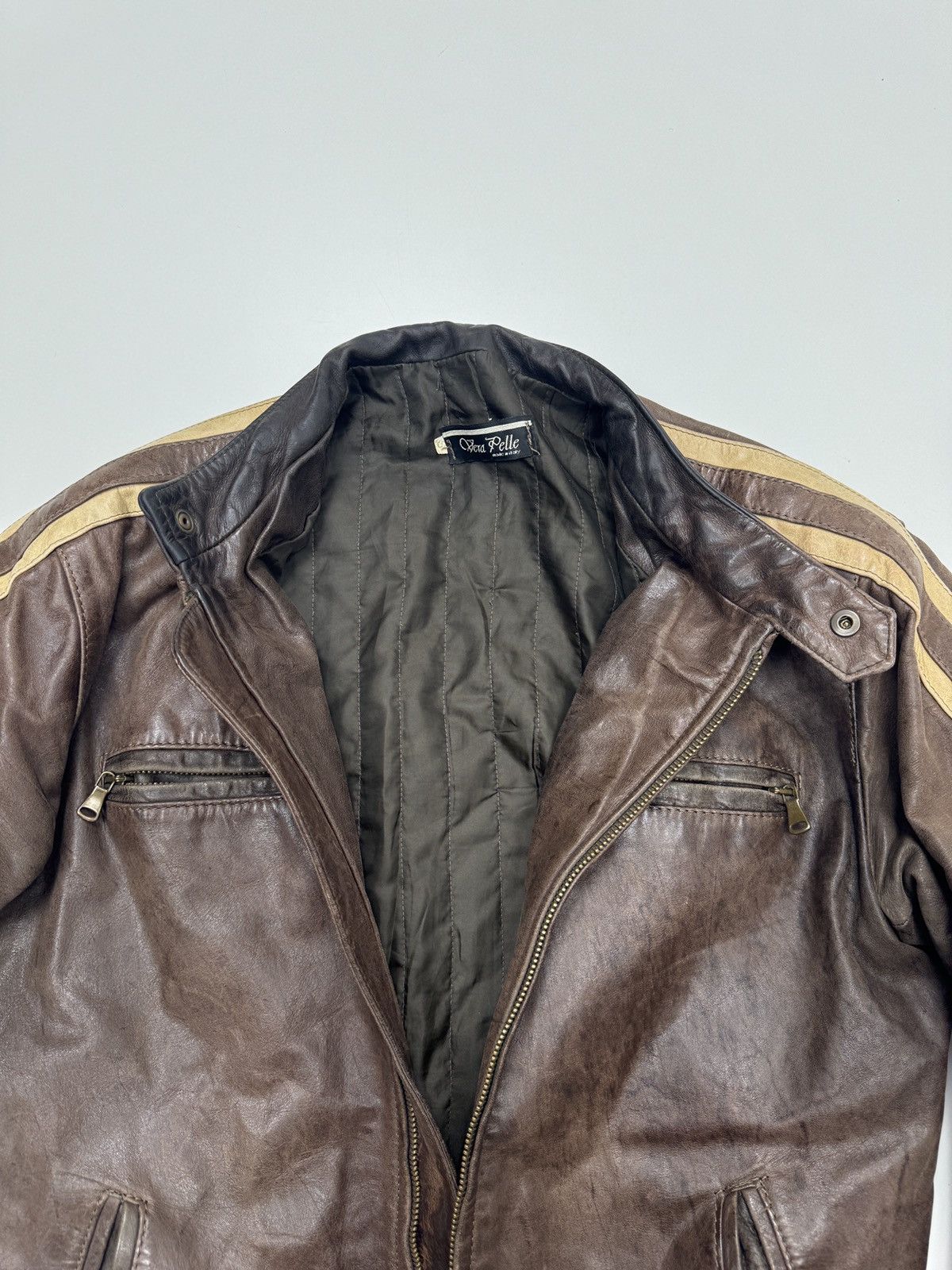 Vera Pelle Vintage biker jacket for men Size US S / EU 44-46 / 1 - 8 Thumbnail